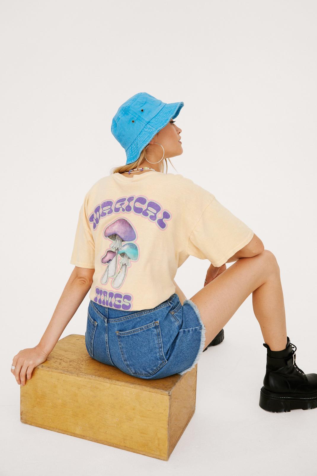 Peach Magical Times Back Placement Graphic T-Shirt image number 1