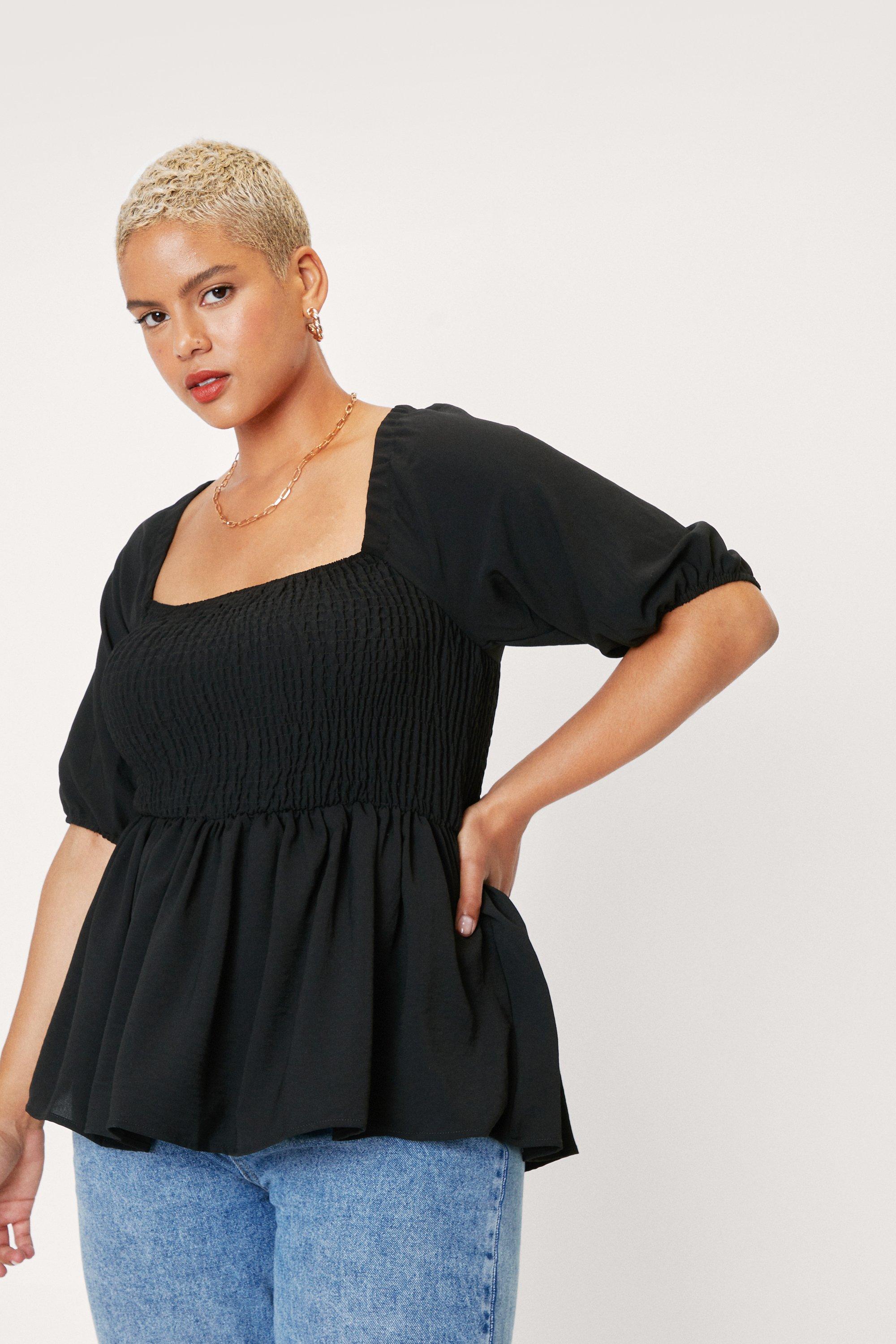 Plus size store smock tops