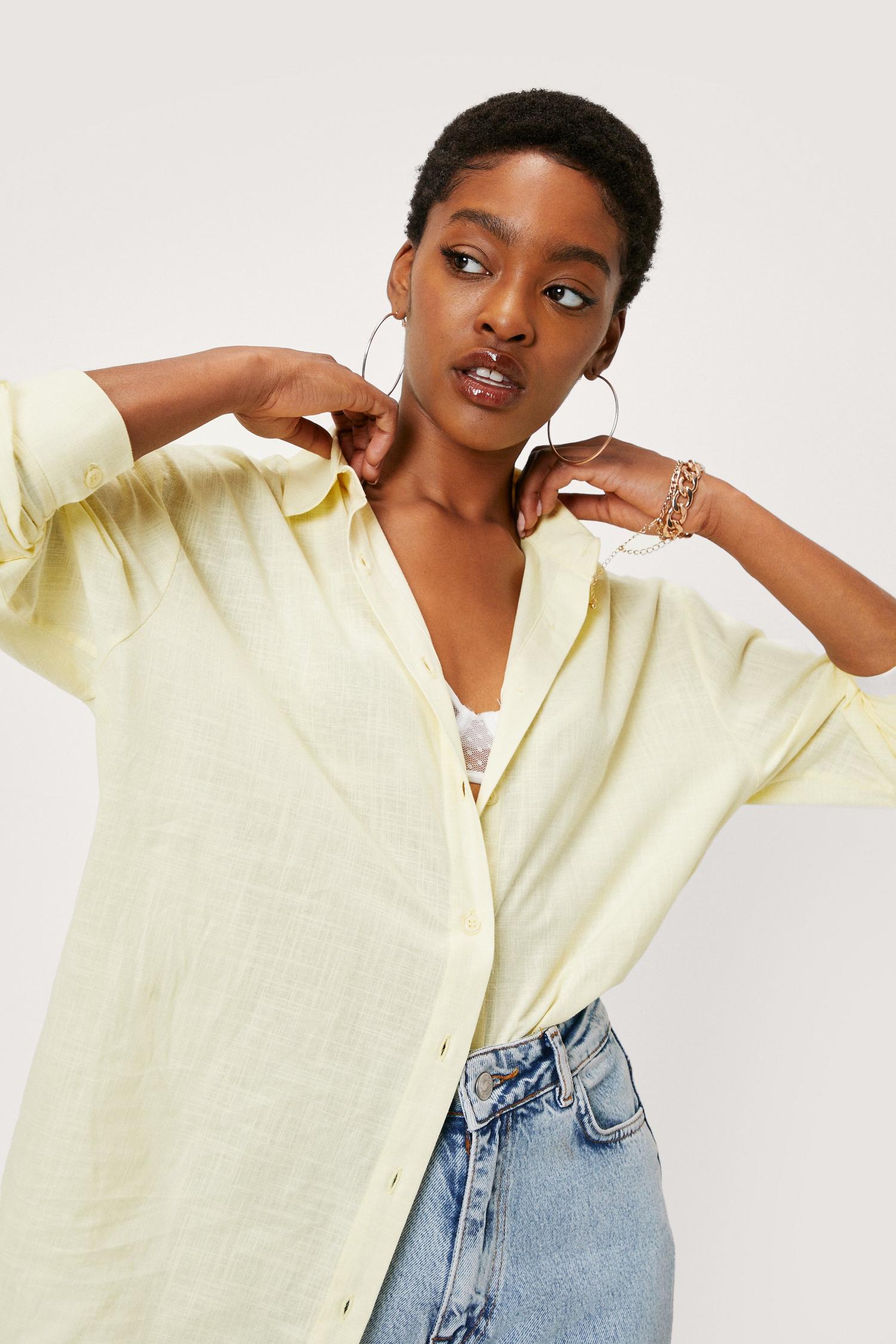 Oversized Linen Shirt | Nasty Gal