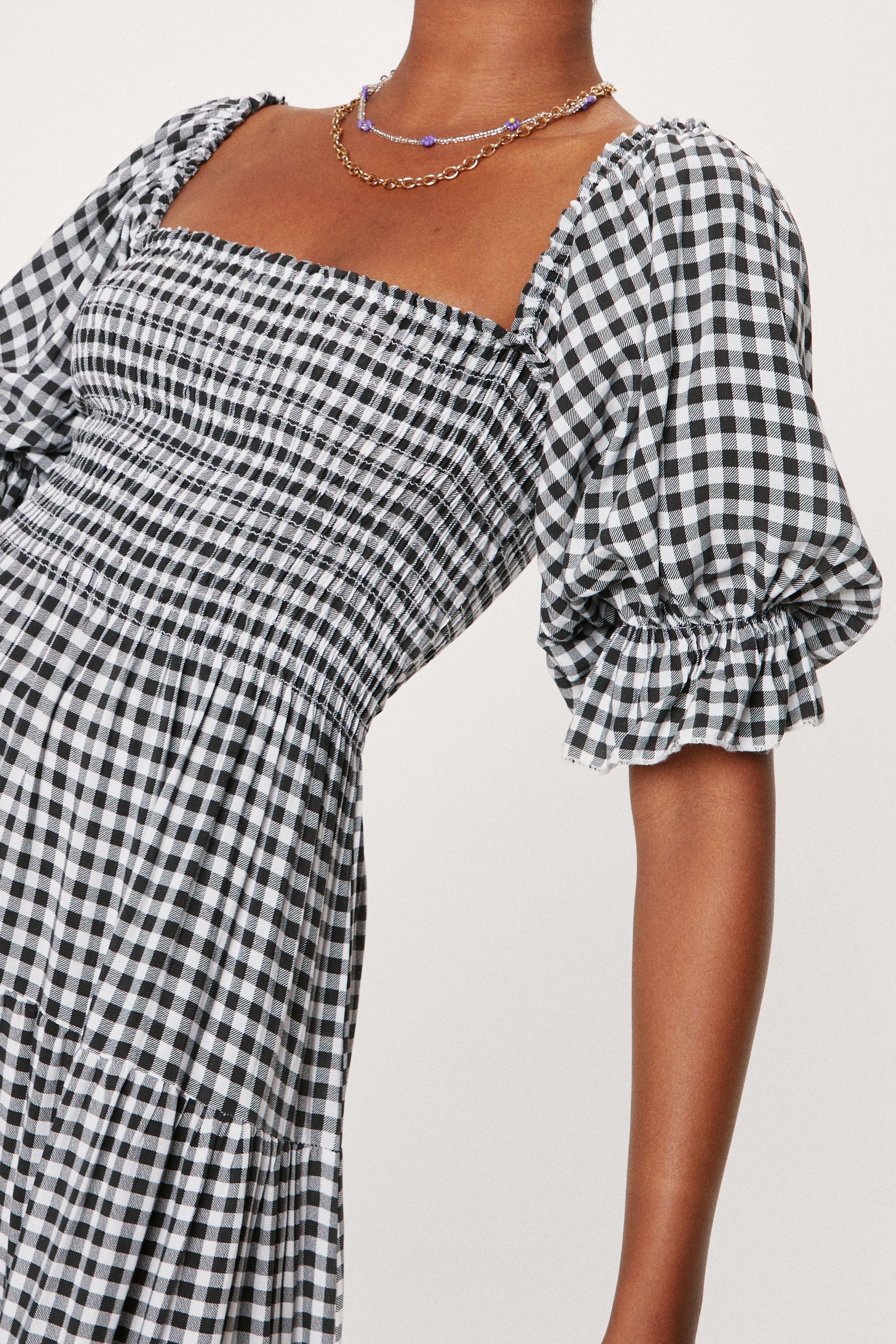 Nasty gal 2025 gingham dress