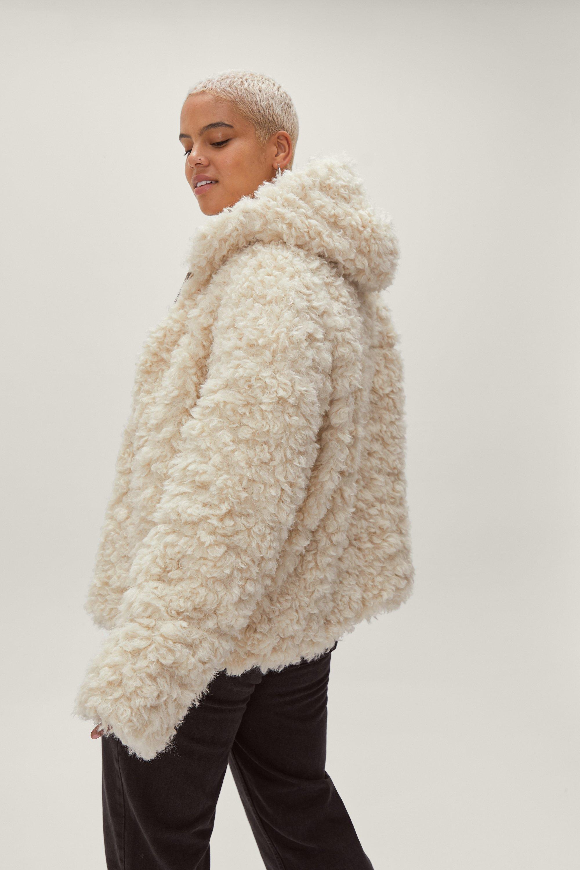 Plus faux store fur jacket