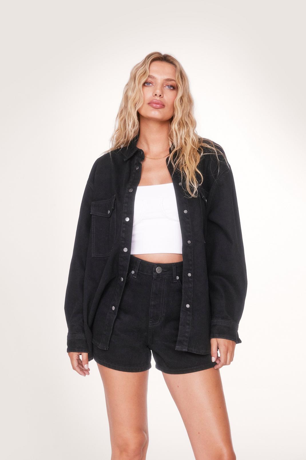 oversized denim shirt womens uk