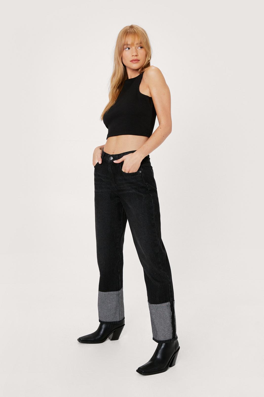 436 Petite Organic Denim Contrast Cuff Jeans image number 2