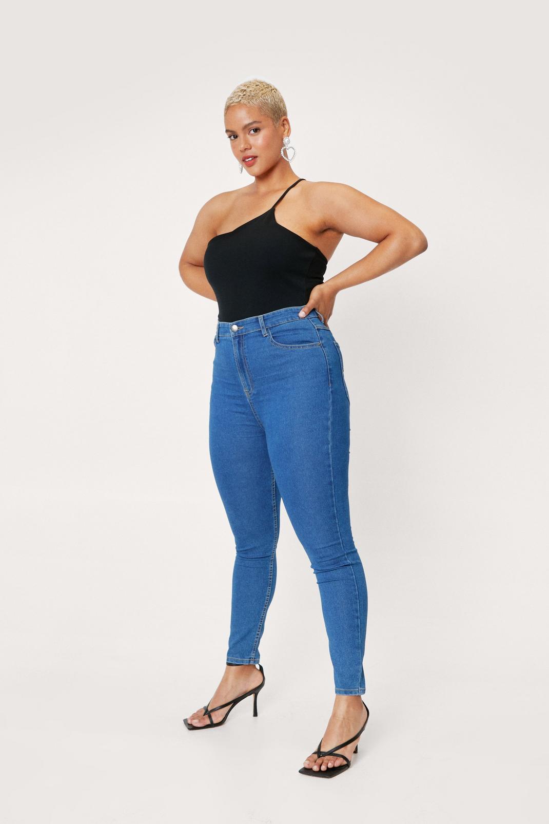 432 Plus Size Recycled Fibre Skinny Denim Jeans image number 2