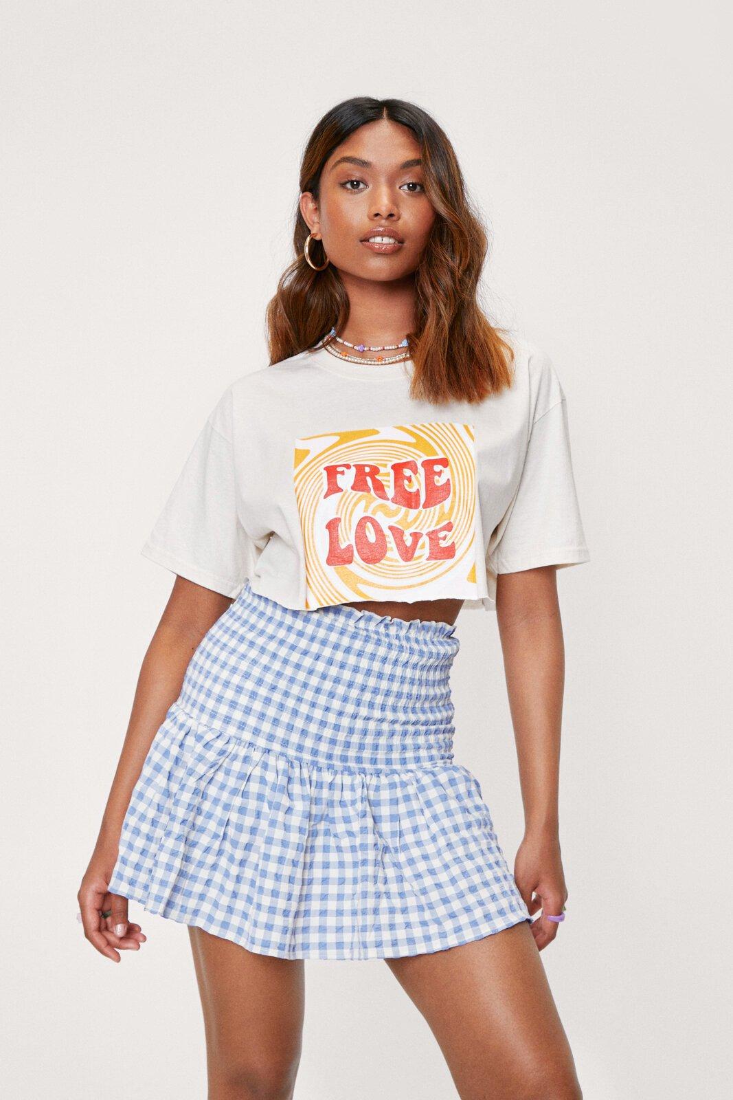 Gingham 2024 mini skirt