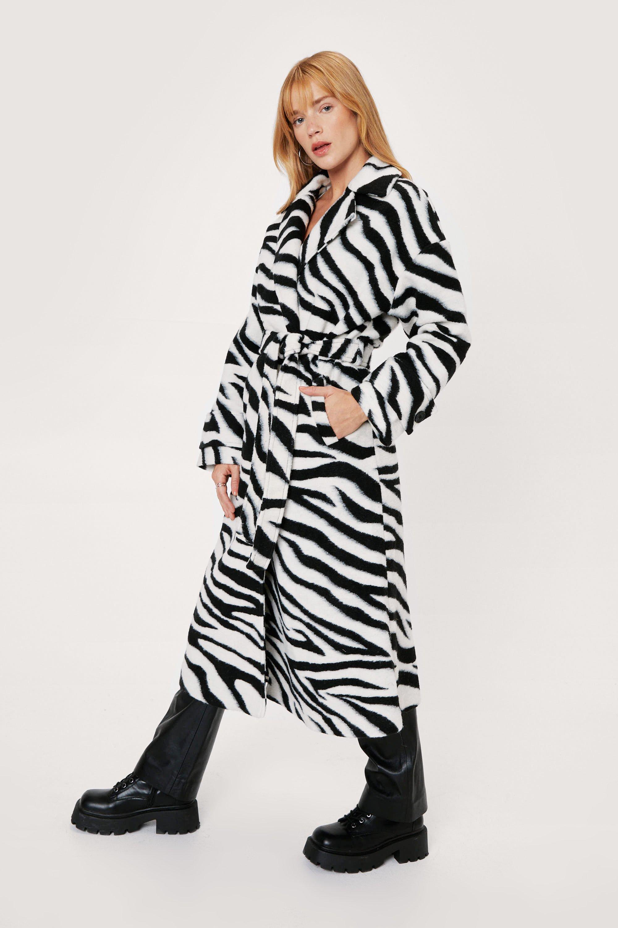 Zebra coat on sale