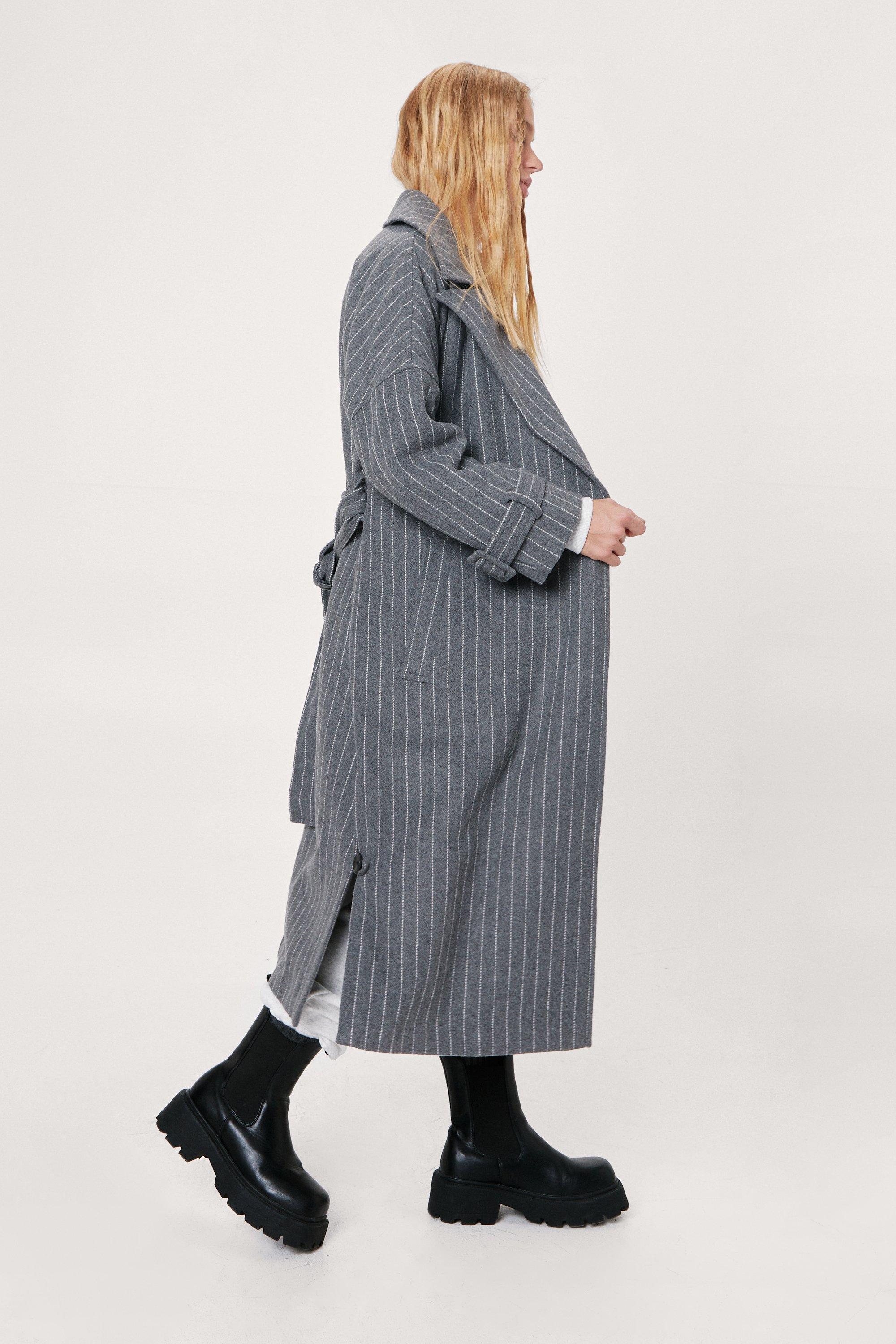 petite grey wool coat