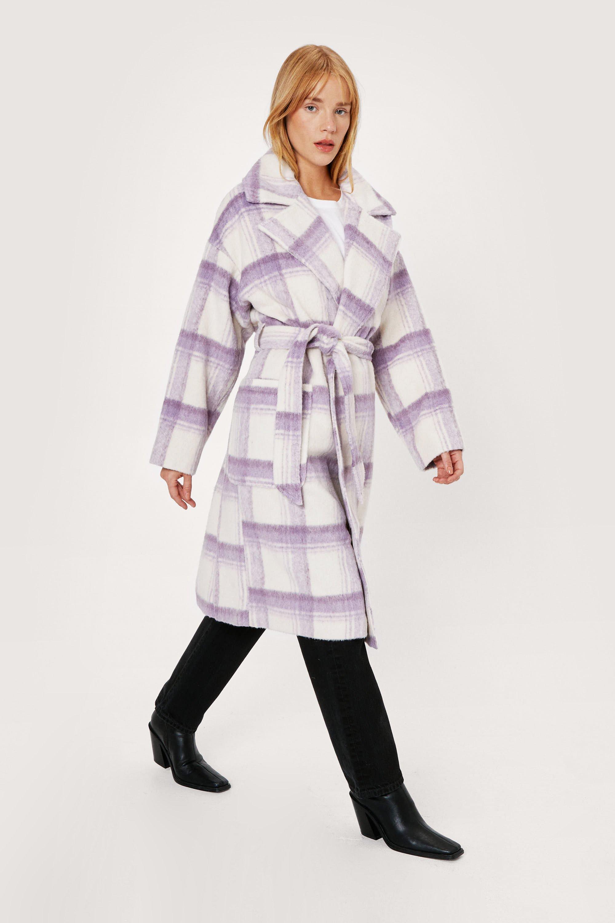 Checked hot sale coat petite