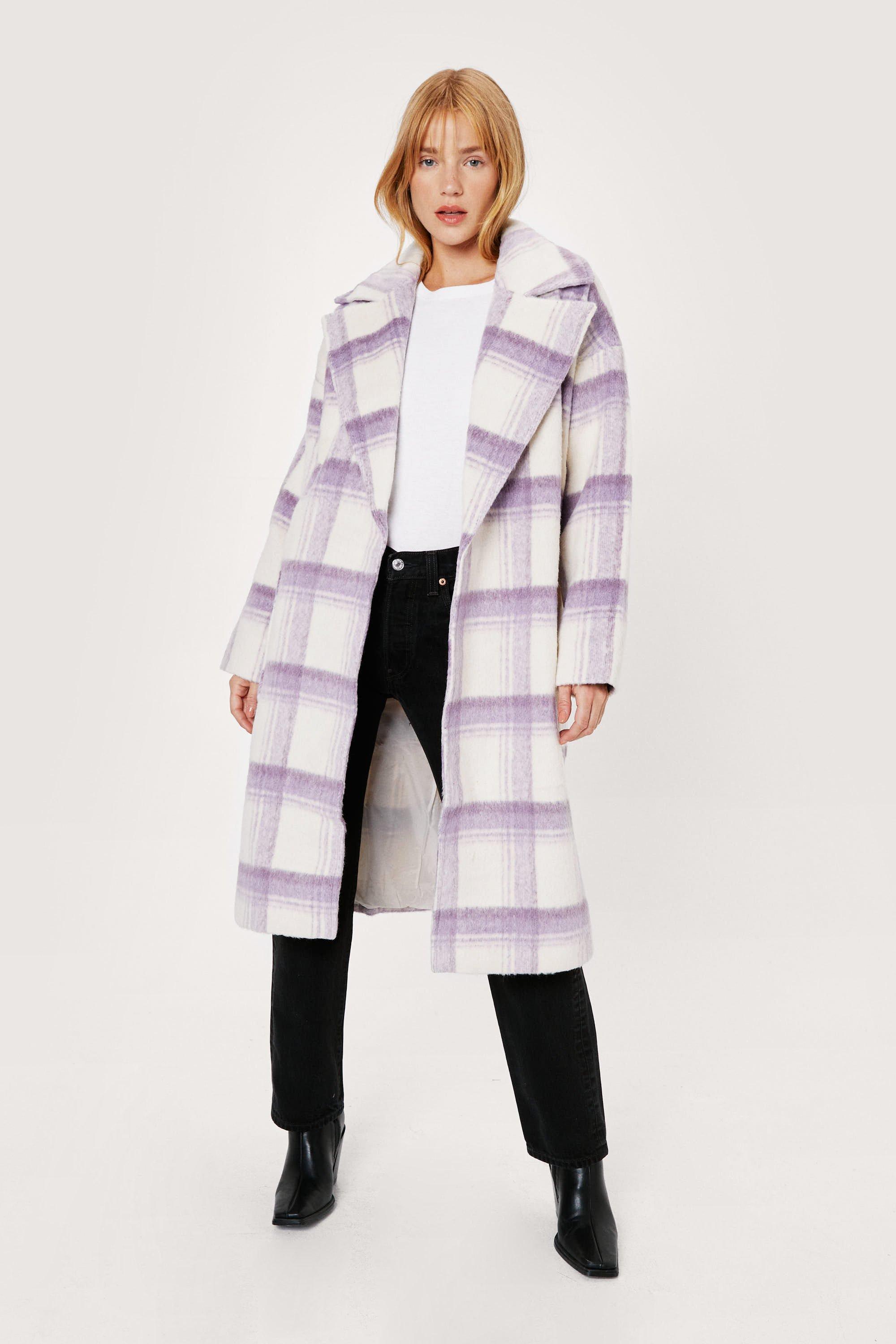 Check coat petite best sale