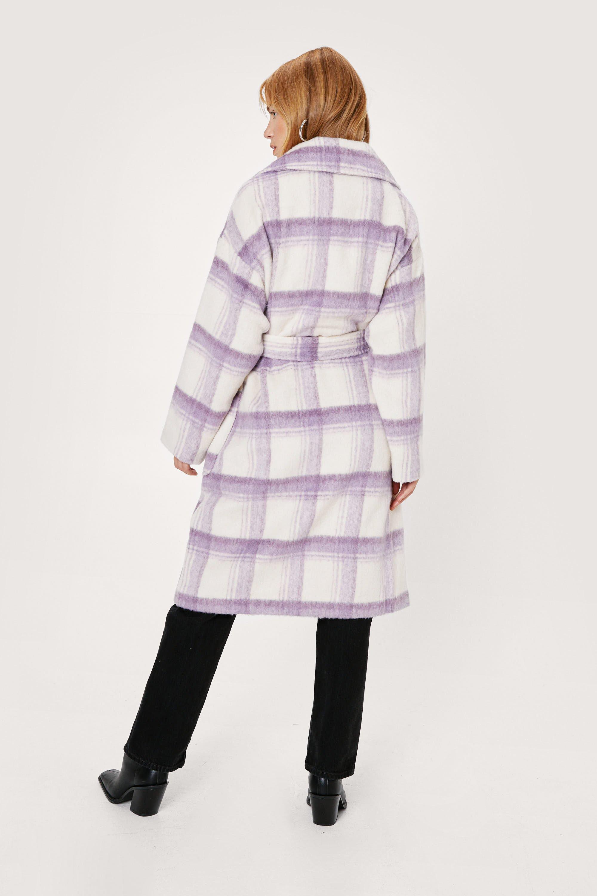 Petite sale checked coat