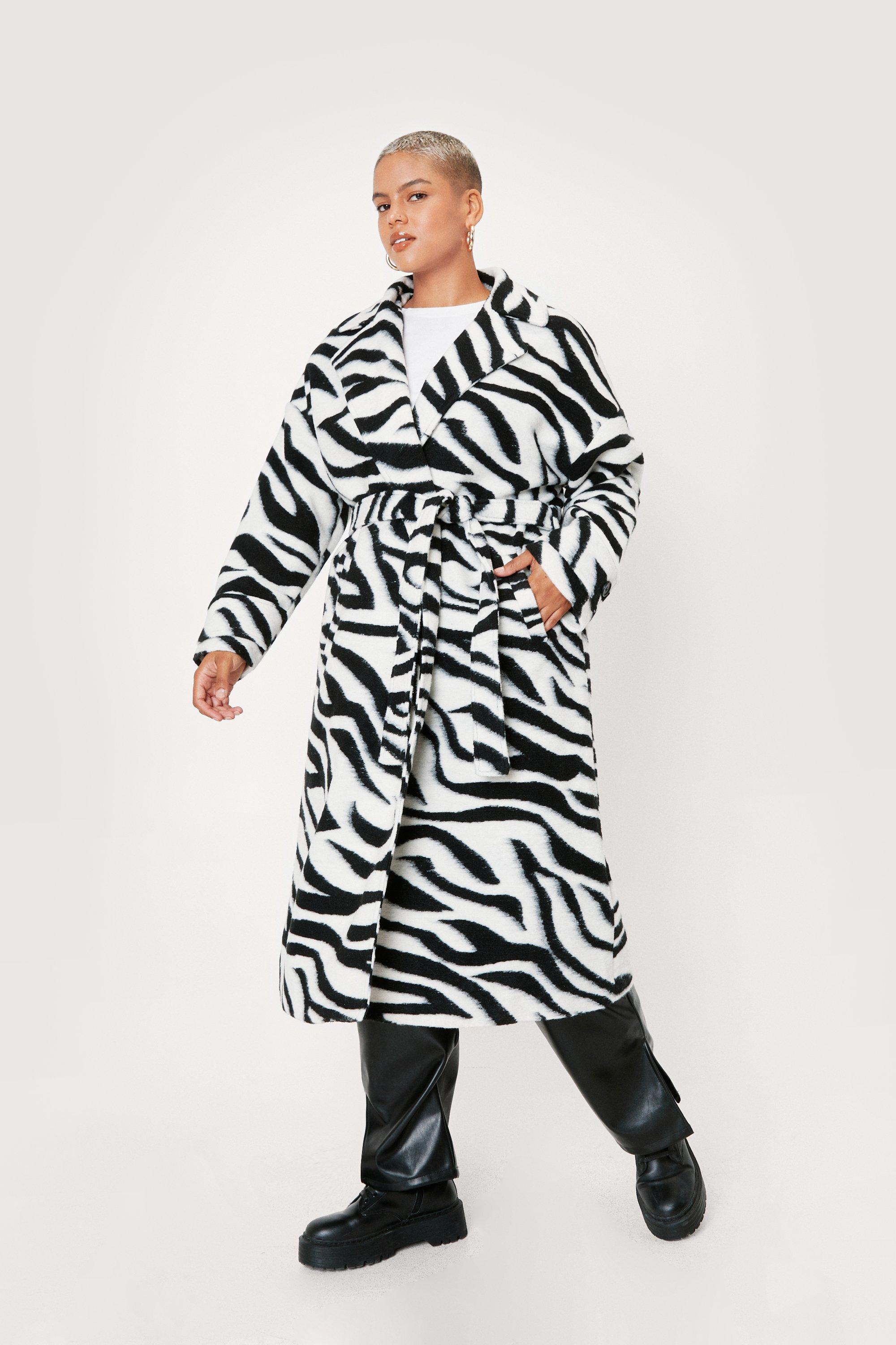 Zebra coat on sale