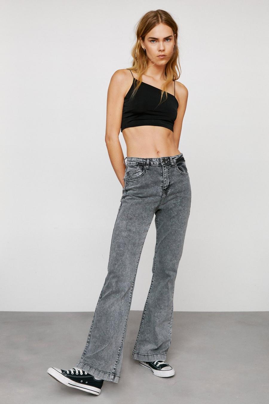 Recycled Cotton High Waisted Flared Jeans