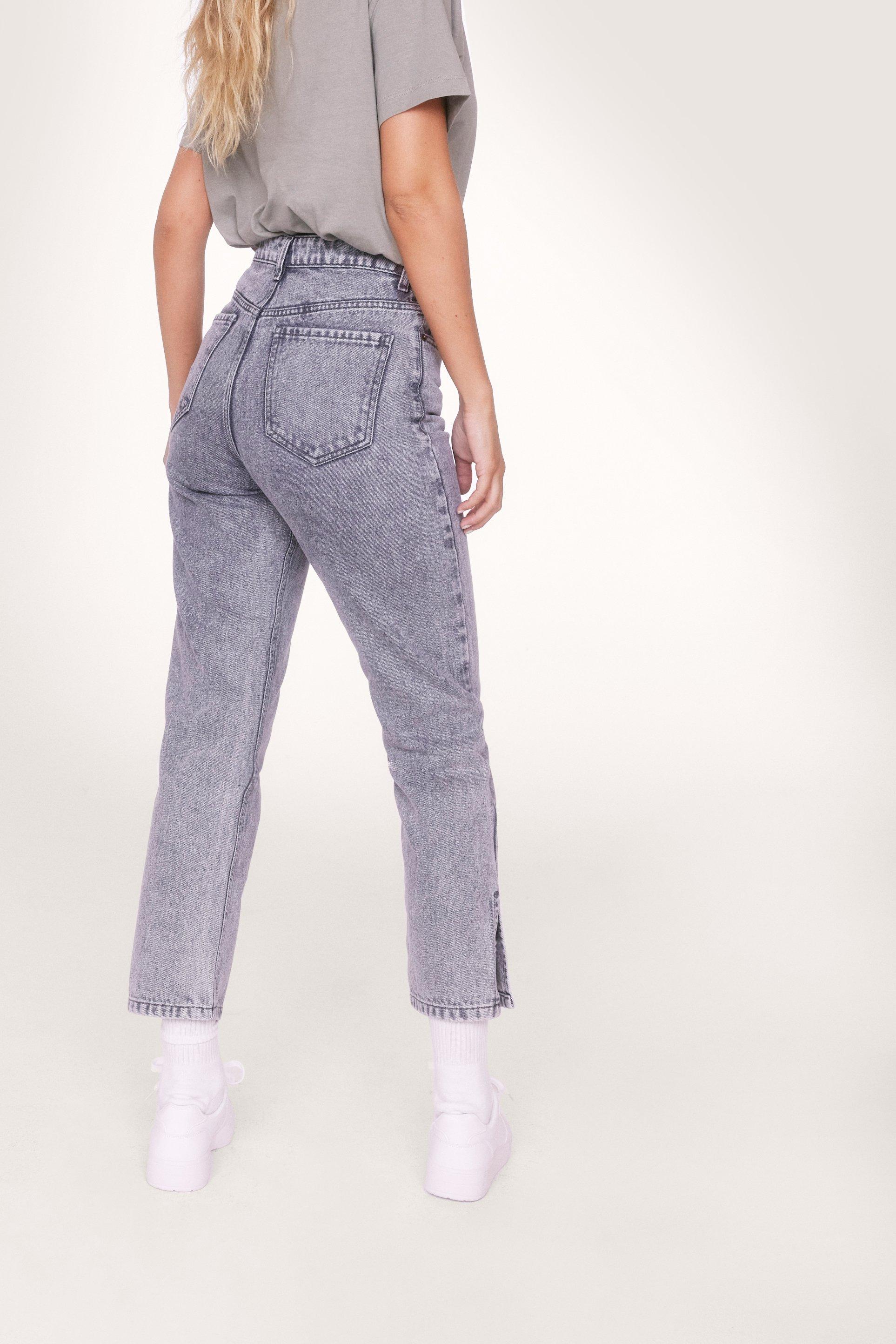 split hem mom jeans