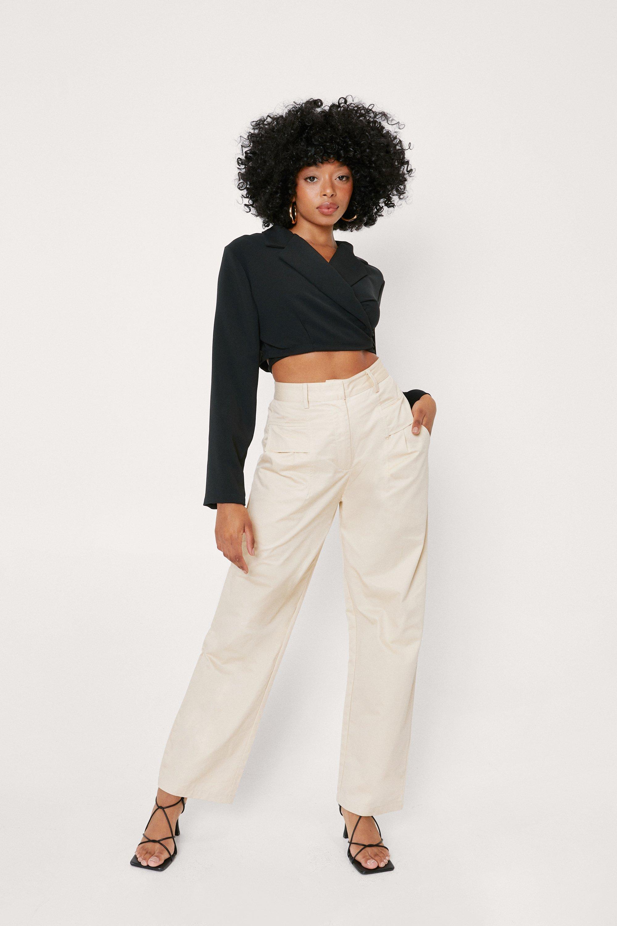 petite white cargo pants