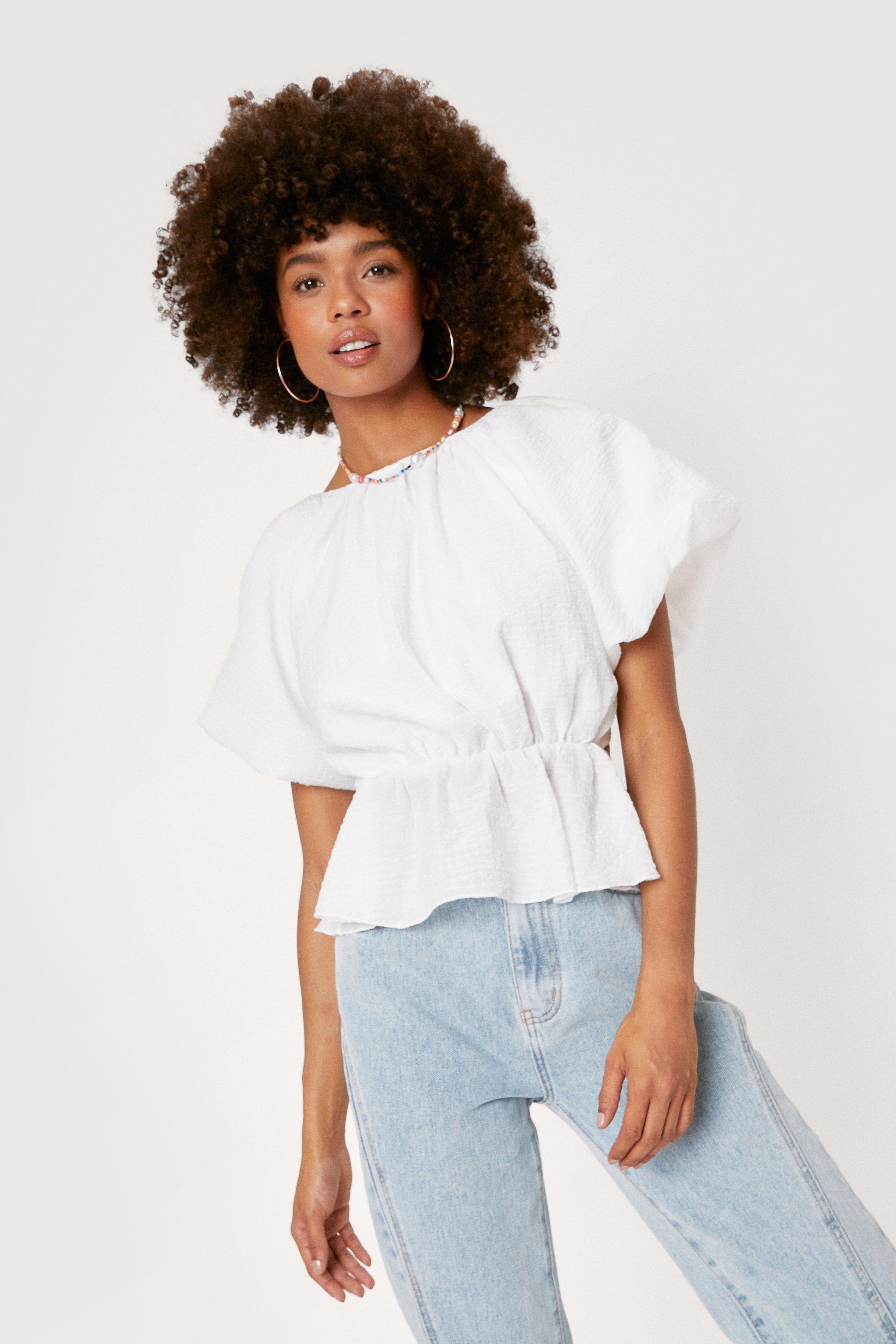 Backless puff 2025 sleeve top