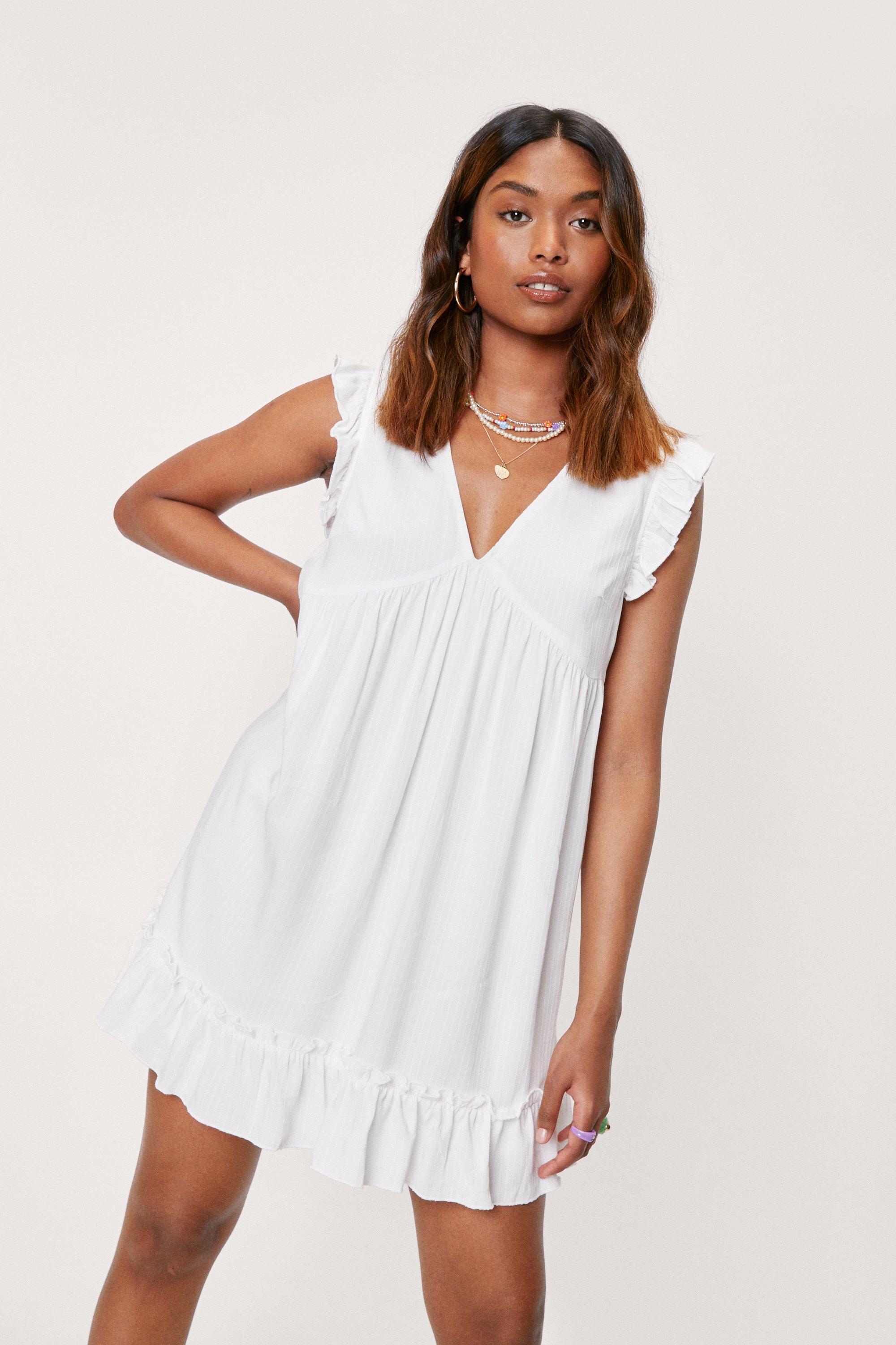 Plunge smock clearance dress