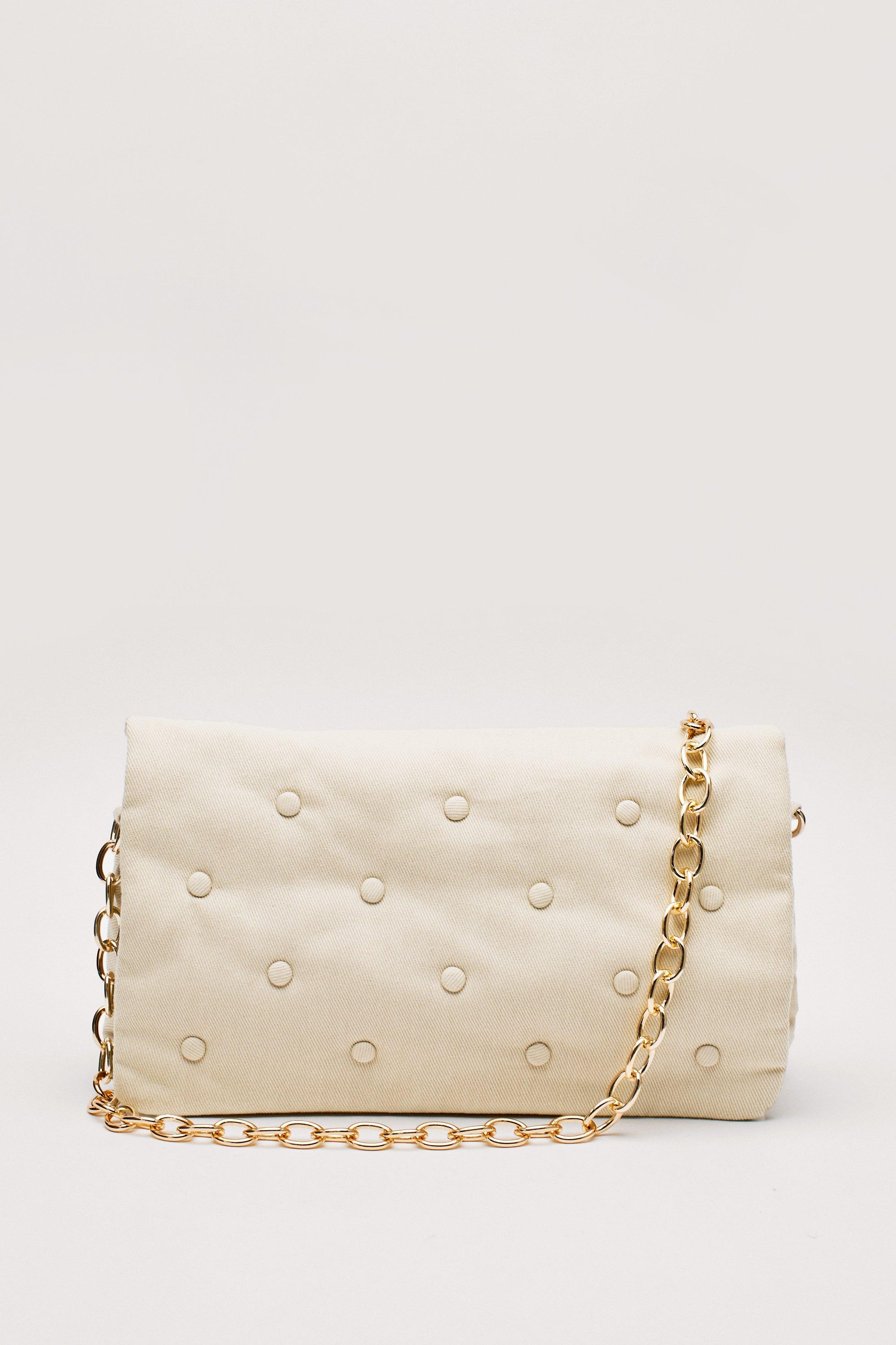 Woven Chunky Chain Shoulder Bag