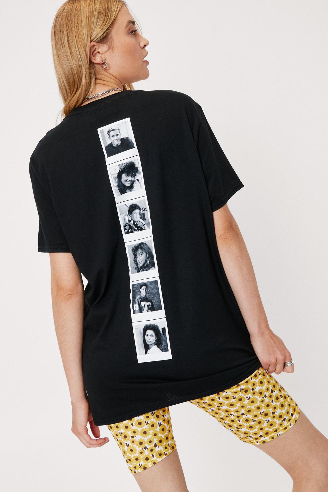 Black Saved By the Bell Graphic Back T-Shirt image number 1