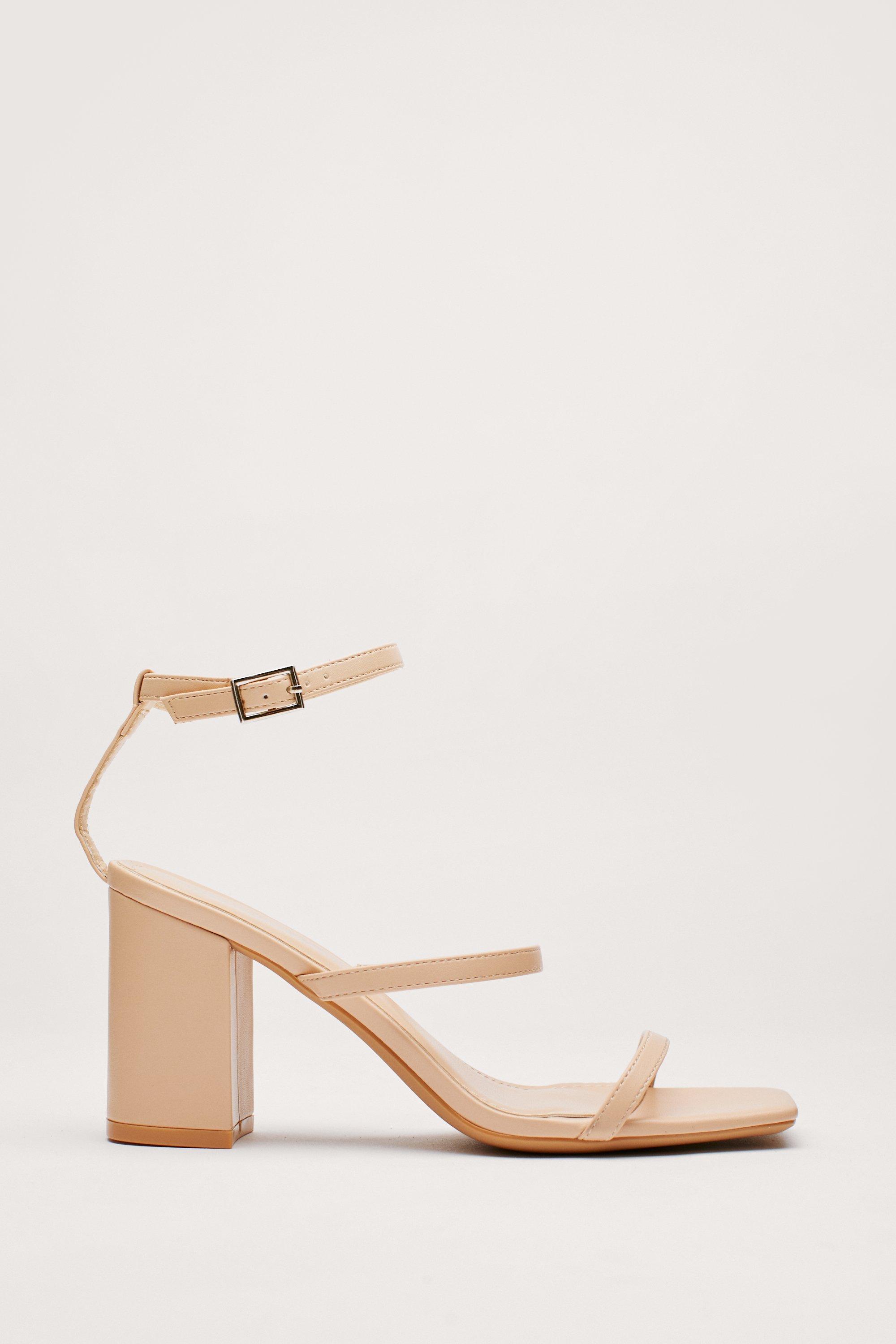 Thin strap block heels sale