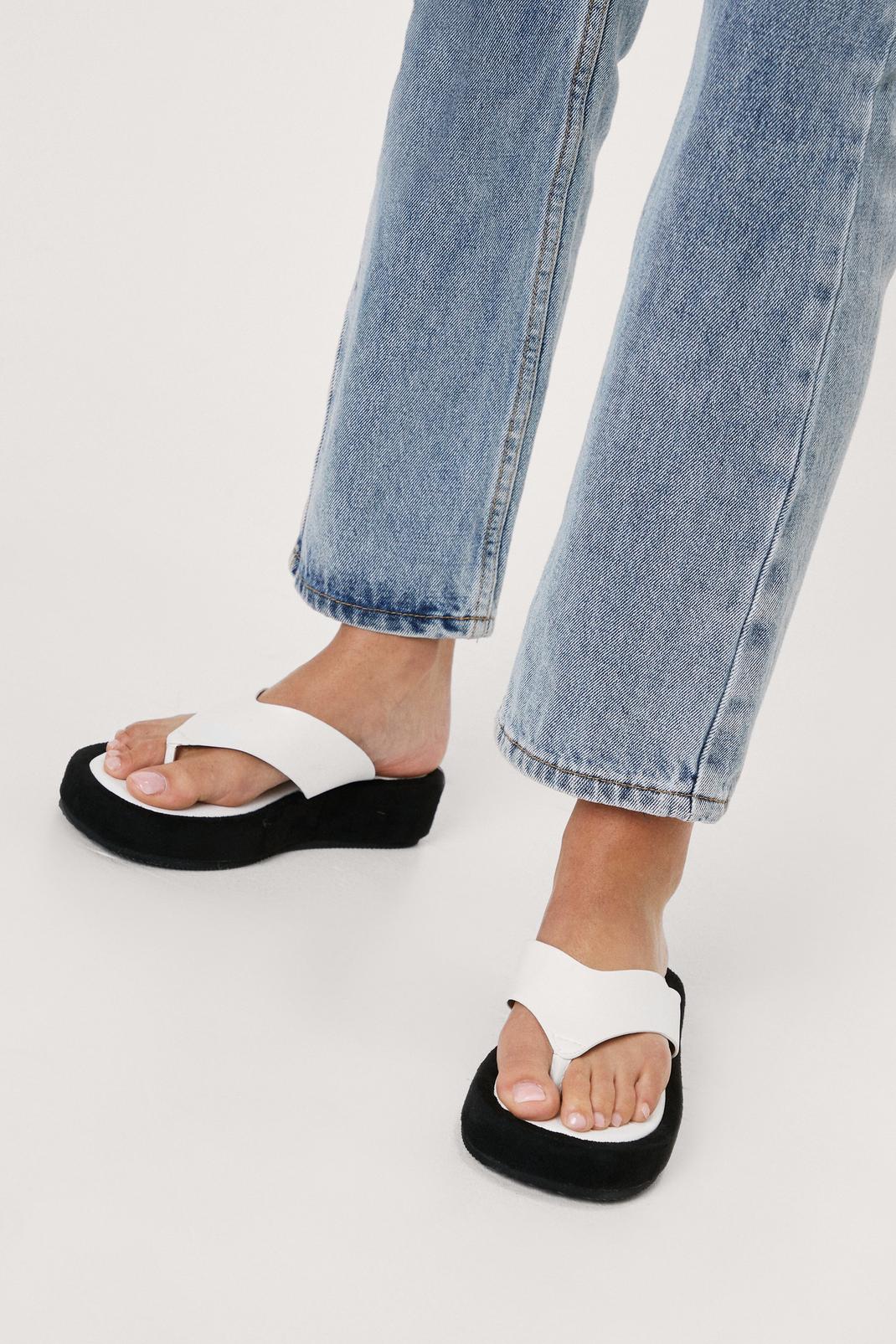 flatform toe thong sandals