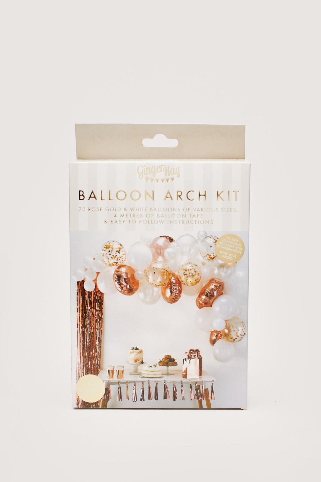 Kit arche de ballons décoratifs x70 par Ginger Ray, Rose gold image number 1