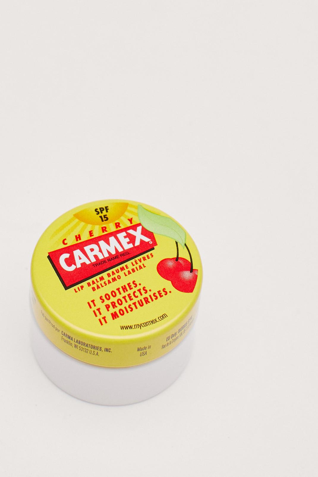 Yellow Carmex Cherry Classic Lip Balm Pot image number 1