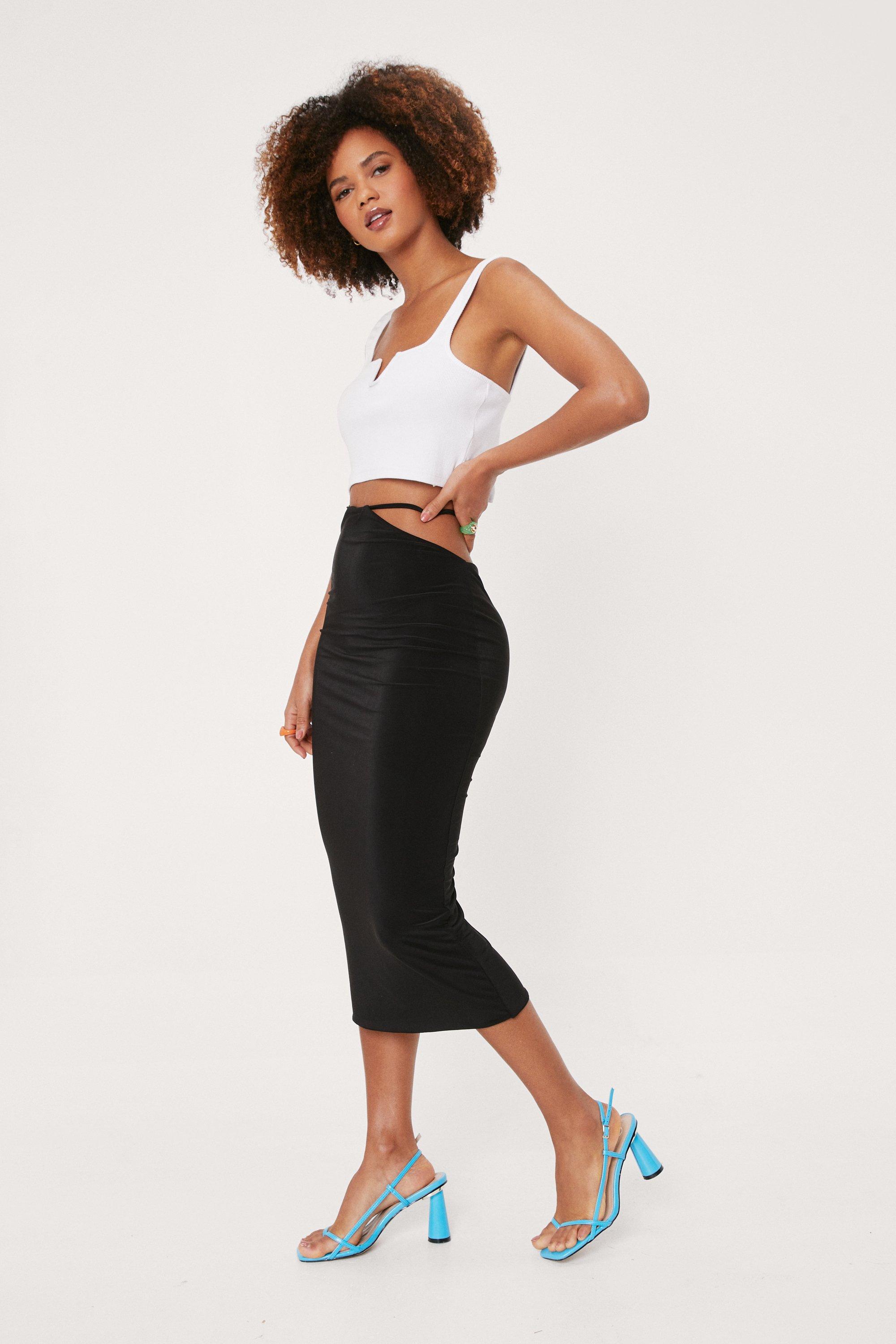 Pencil cut out skirt hotsell