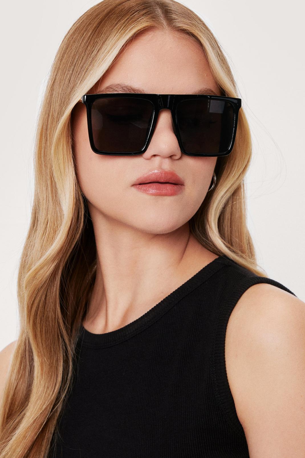 Black Square T-bar Sunglasses image number 1