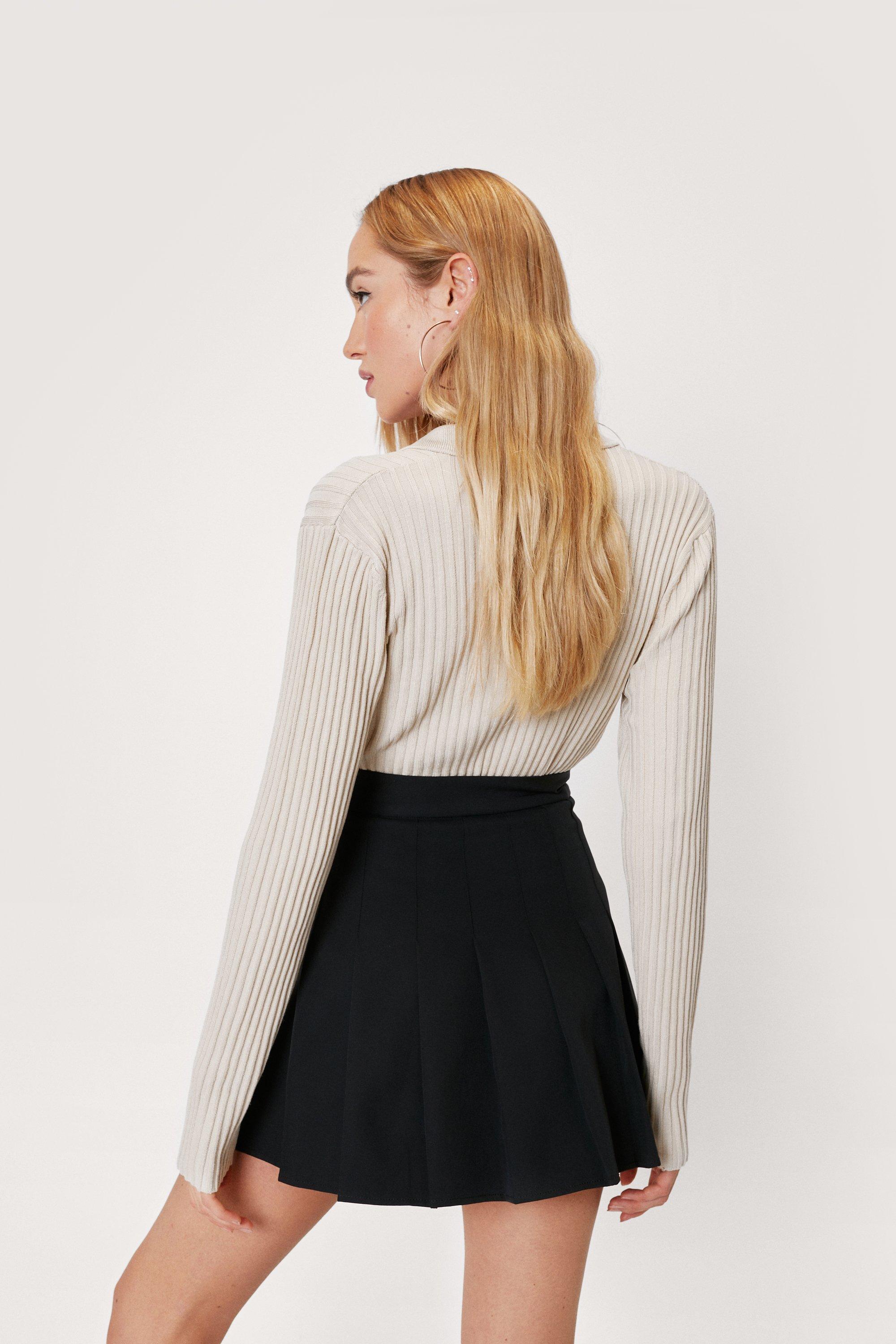 nasty gal pleated skirt