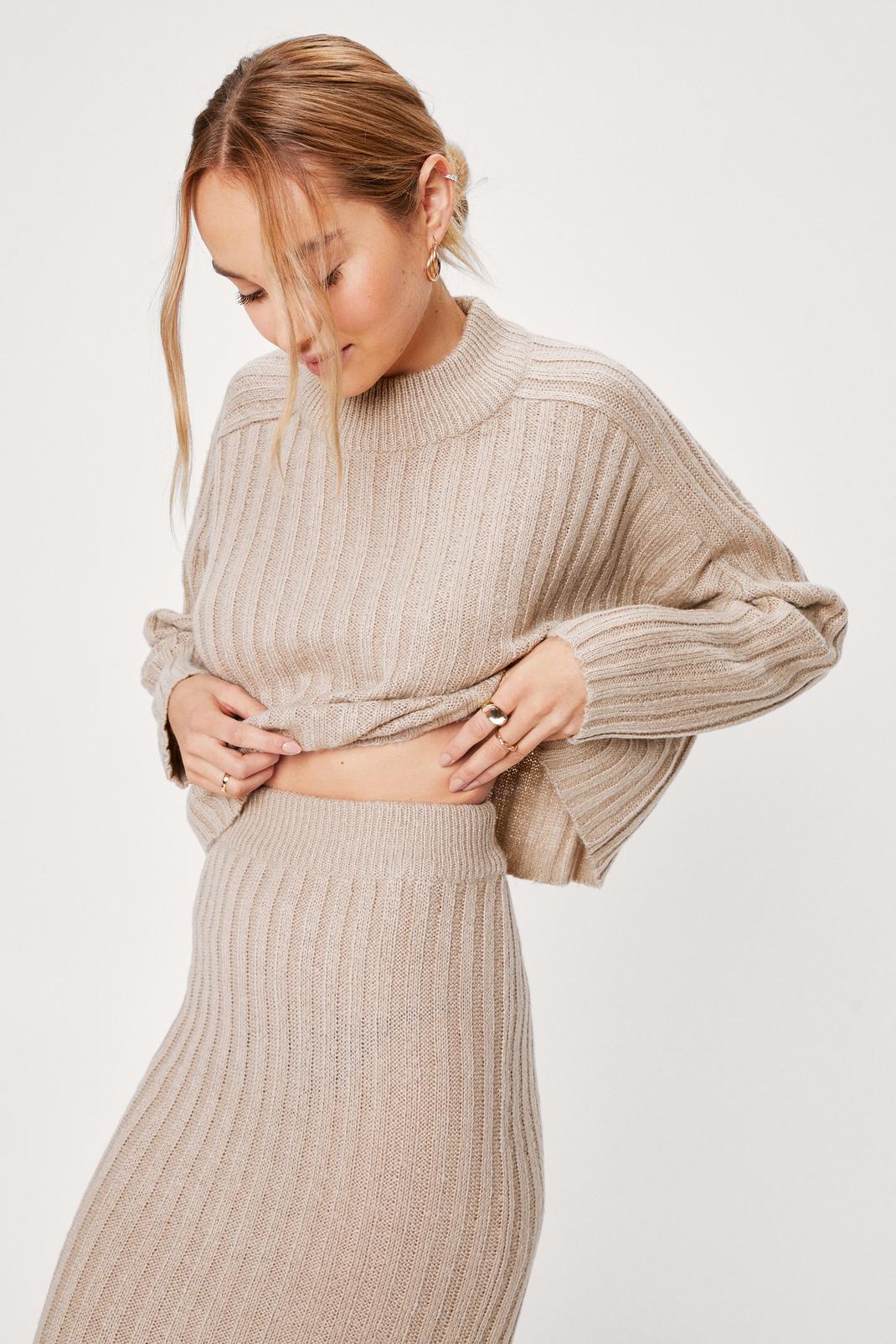 150 Soft Knit Sweater and Midi Skirt Set image number 2