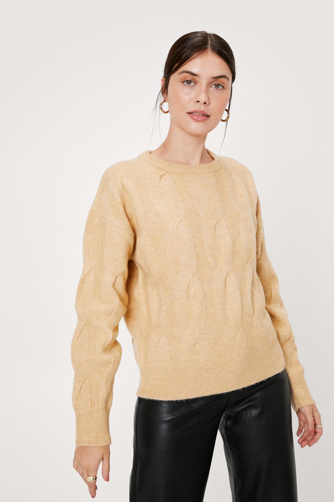 Stone Twist Cable Soft Knit Jumper image number 1