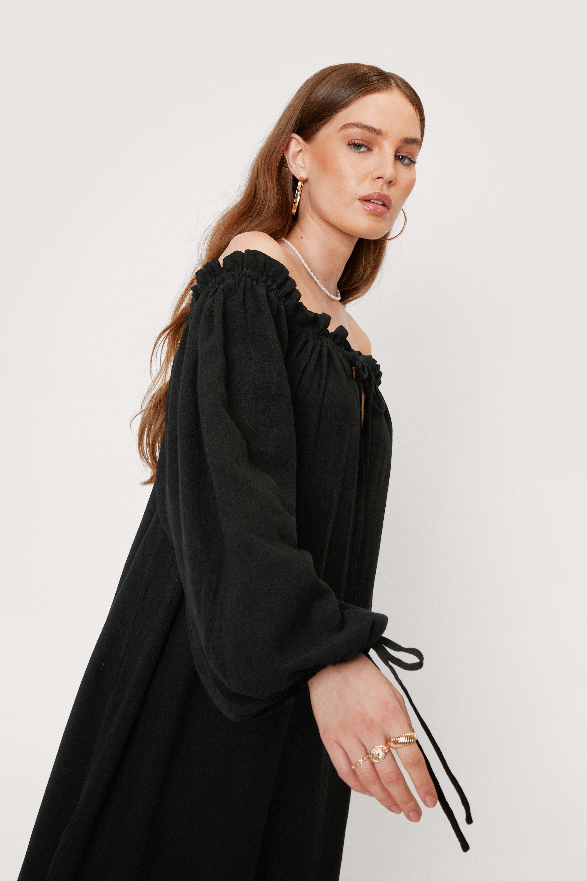 Oversized off shoulder dress hotsell