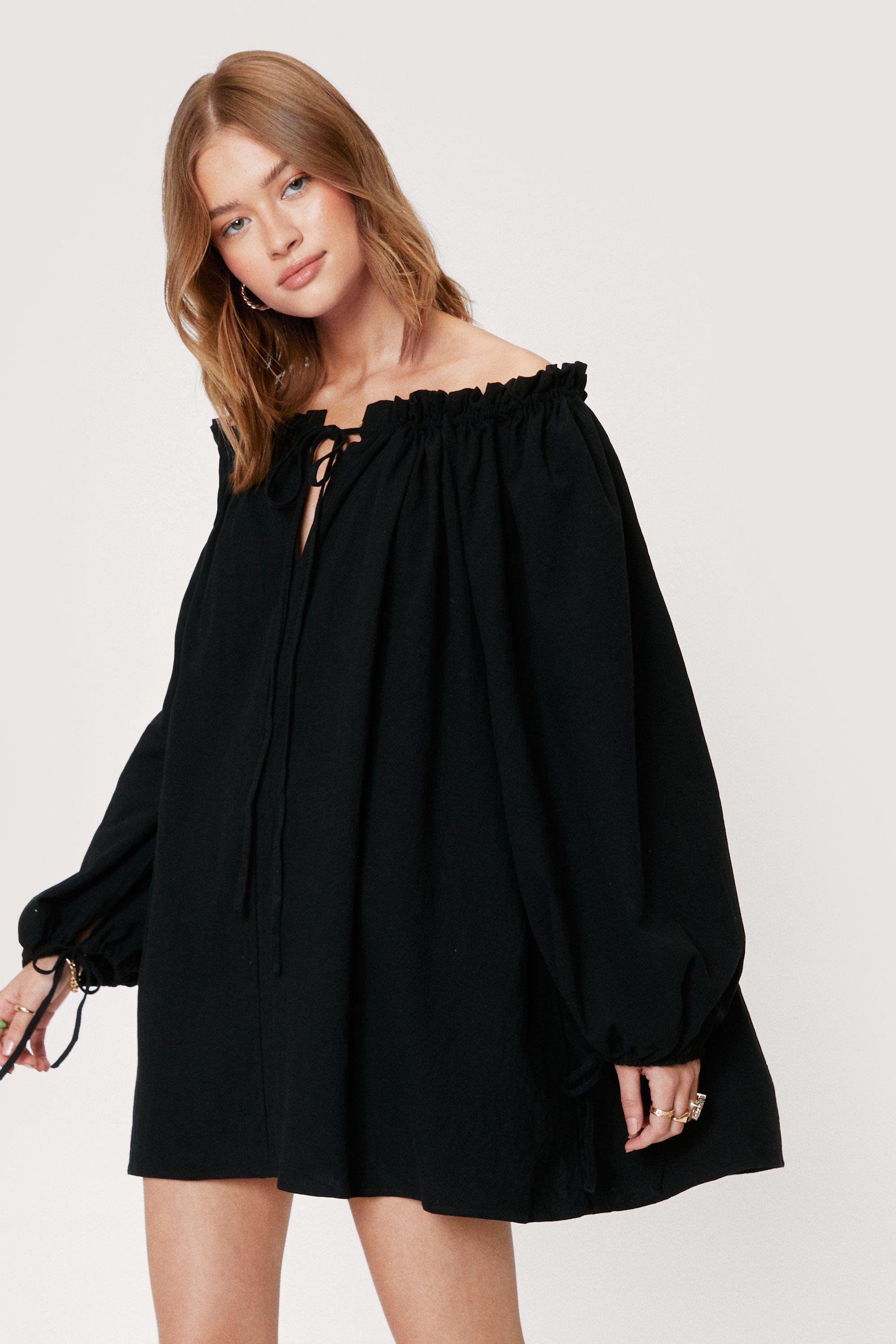 Oversized off best sale the shoulder dress