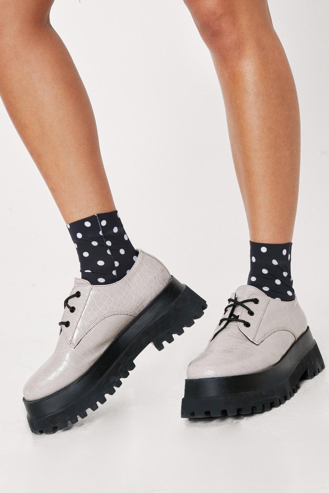 Black Polka Dot Ankle Socks image number 1