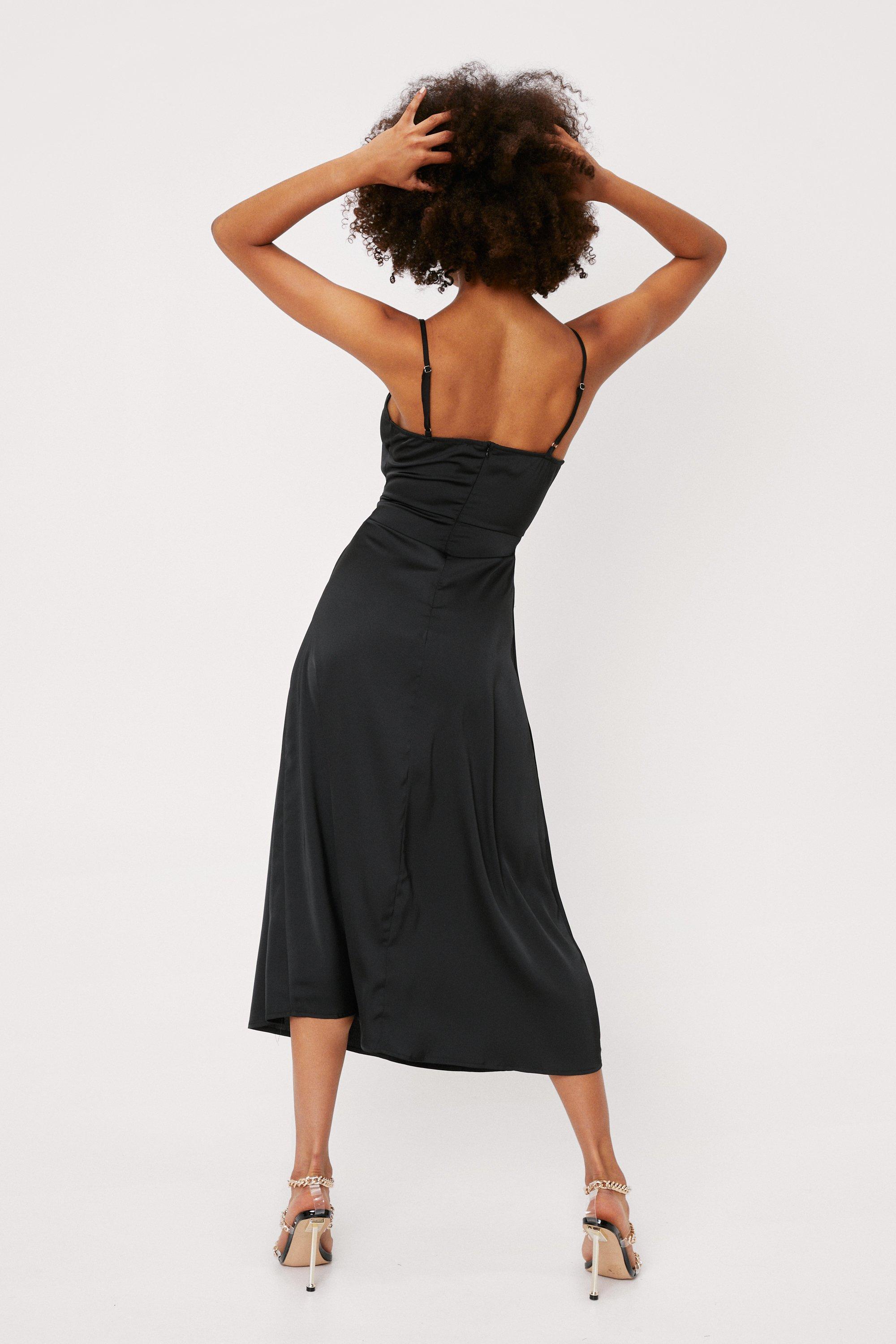 Nasty gal satin midi cheap dress