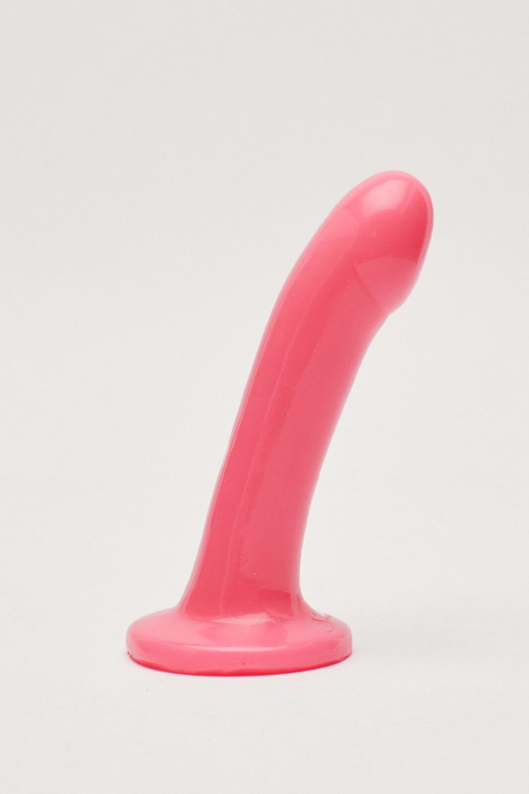 Pink Rubber 6.5 Inch Dildo image number 1