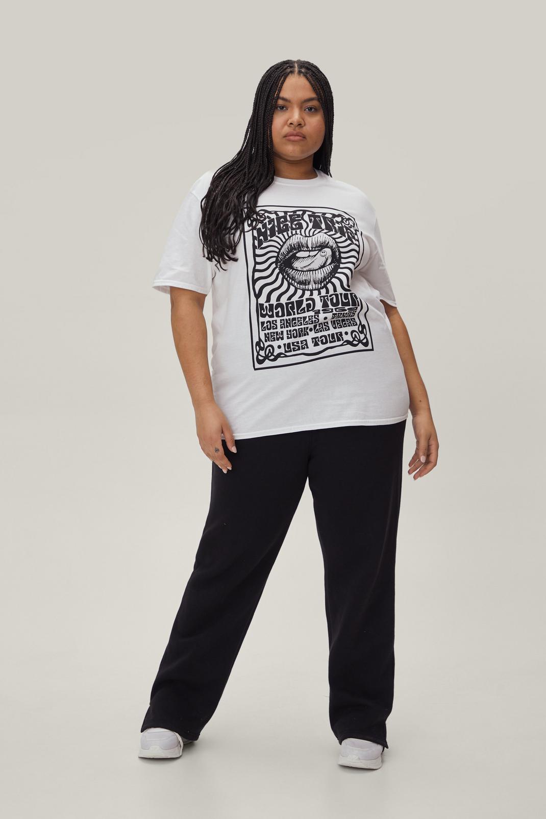 173 Plus Size Nice Trip Band Graphic T-Shirt image number 2