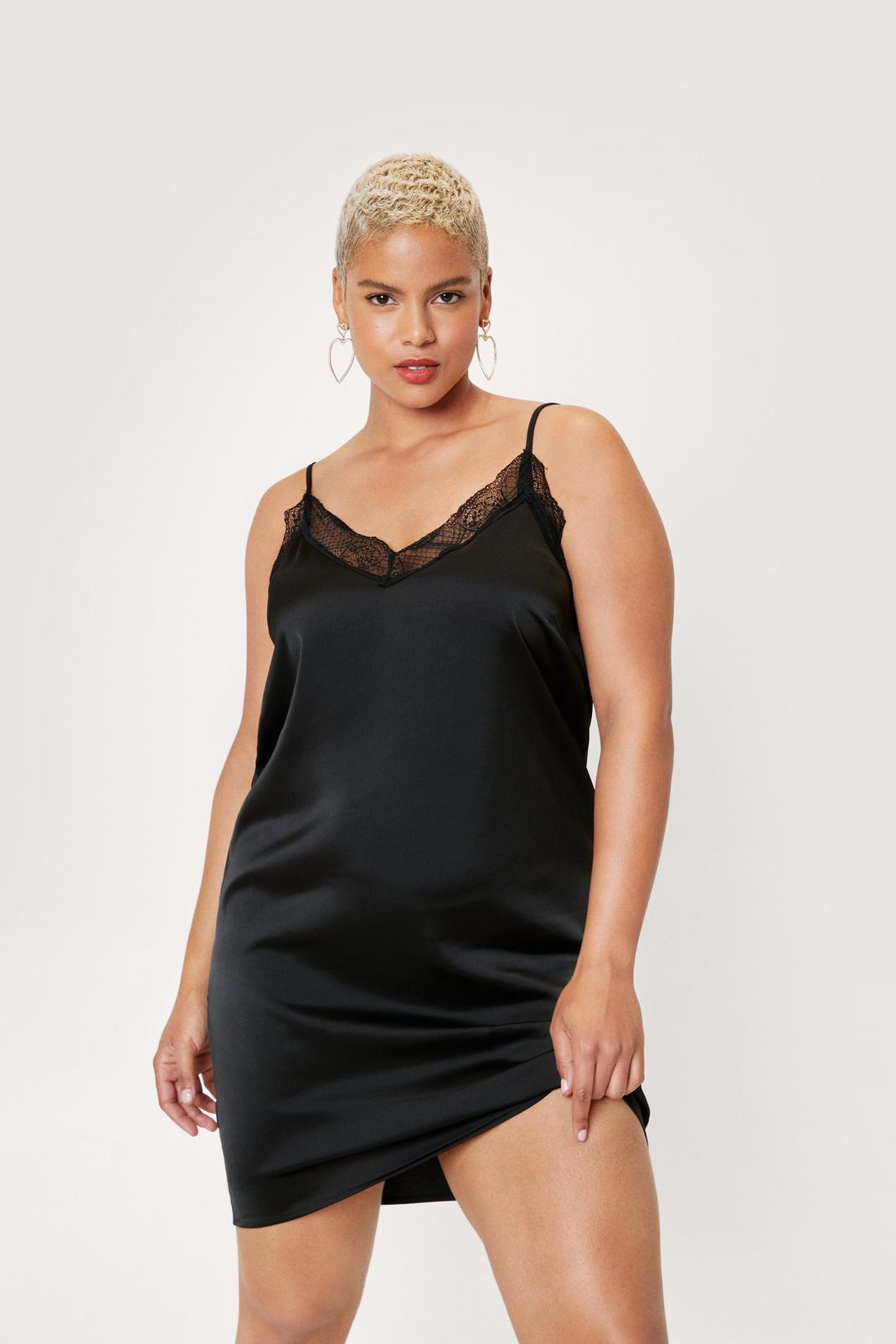 plus size satin slip