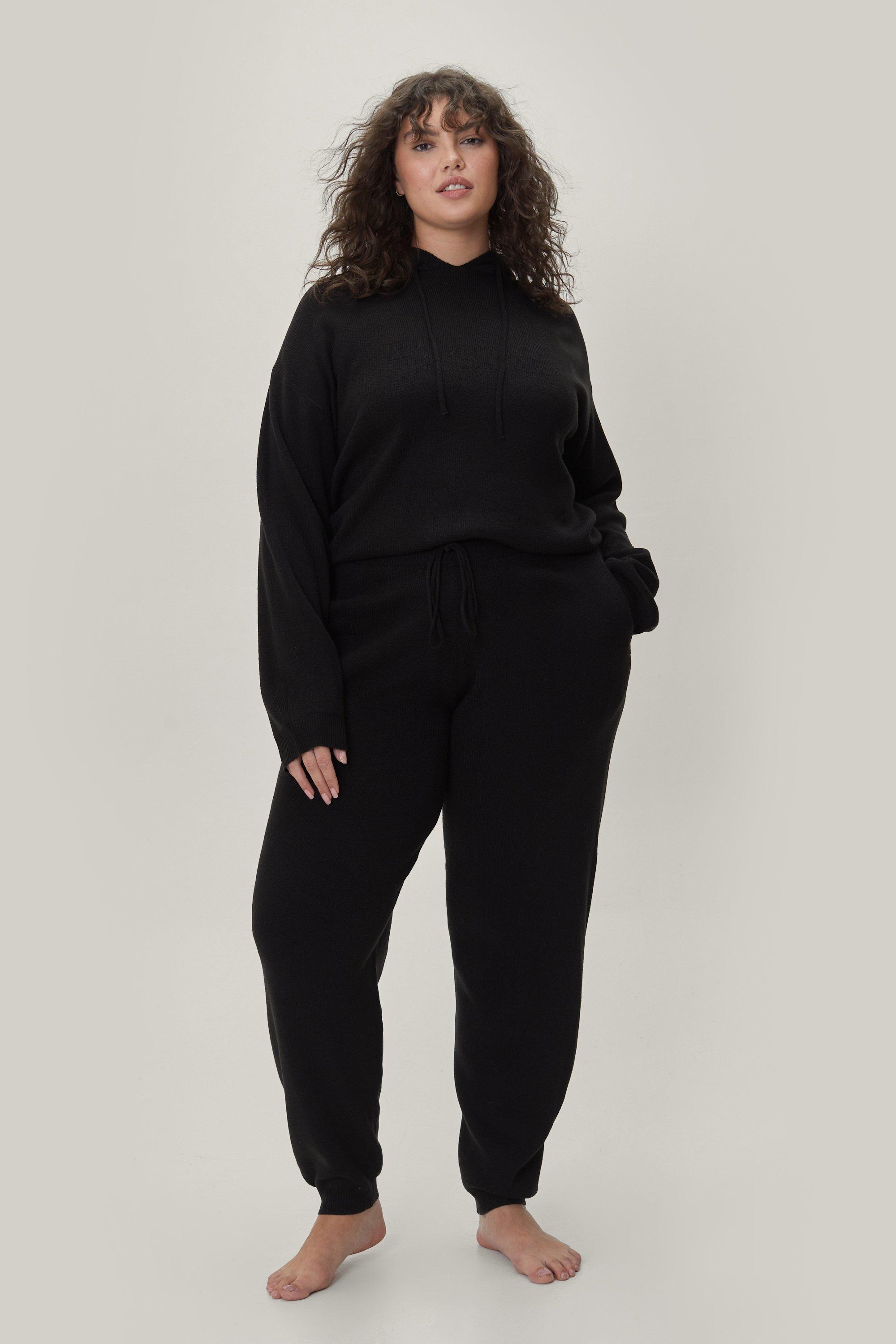 Plus size hoodie online set