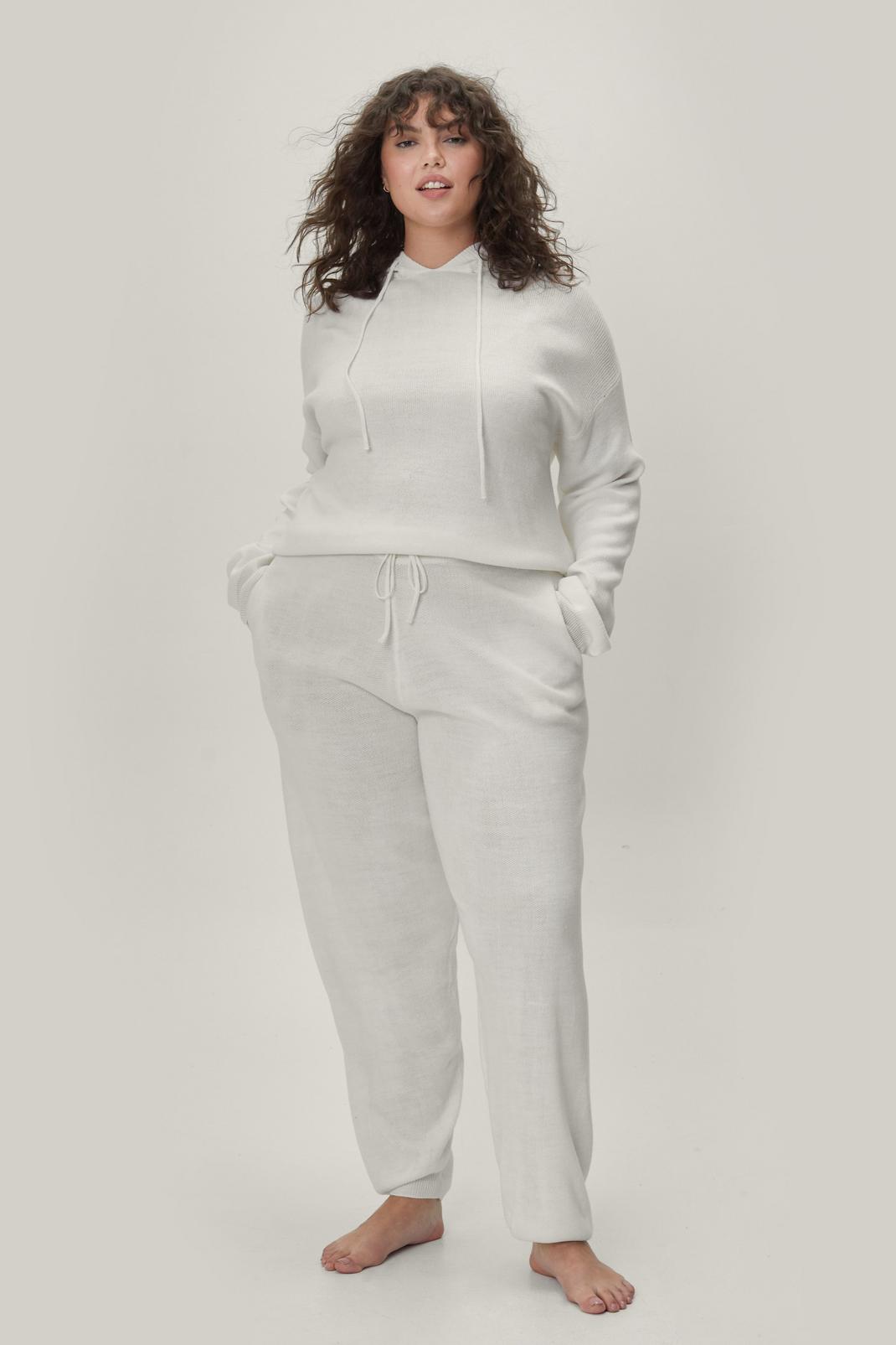 123 Plus Size Hoodie & Jogger Knitted Lounge Set image number 2