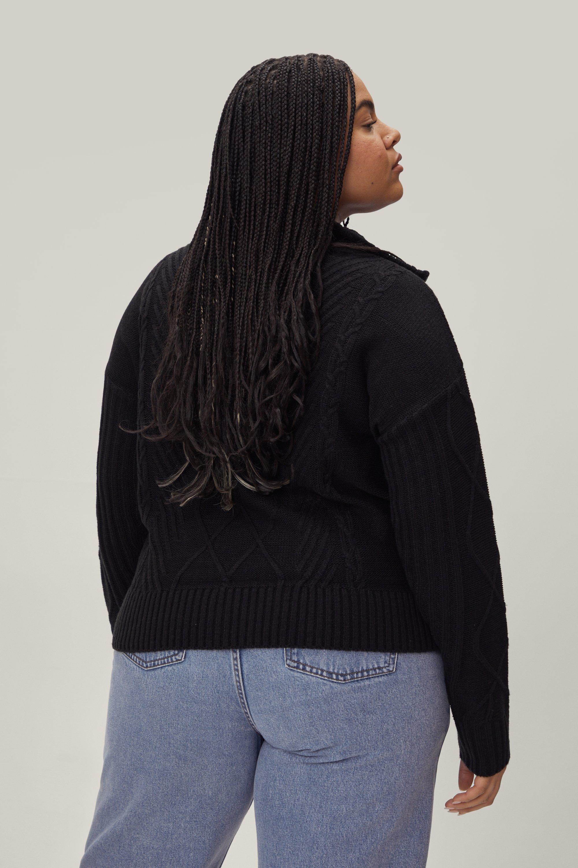 Plus size chunky hot sale cable knit sweater