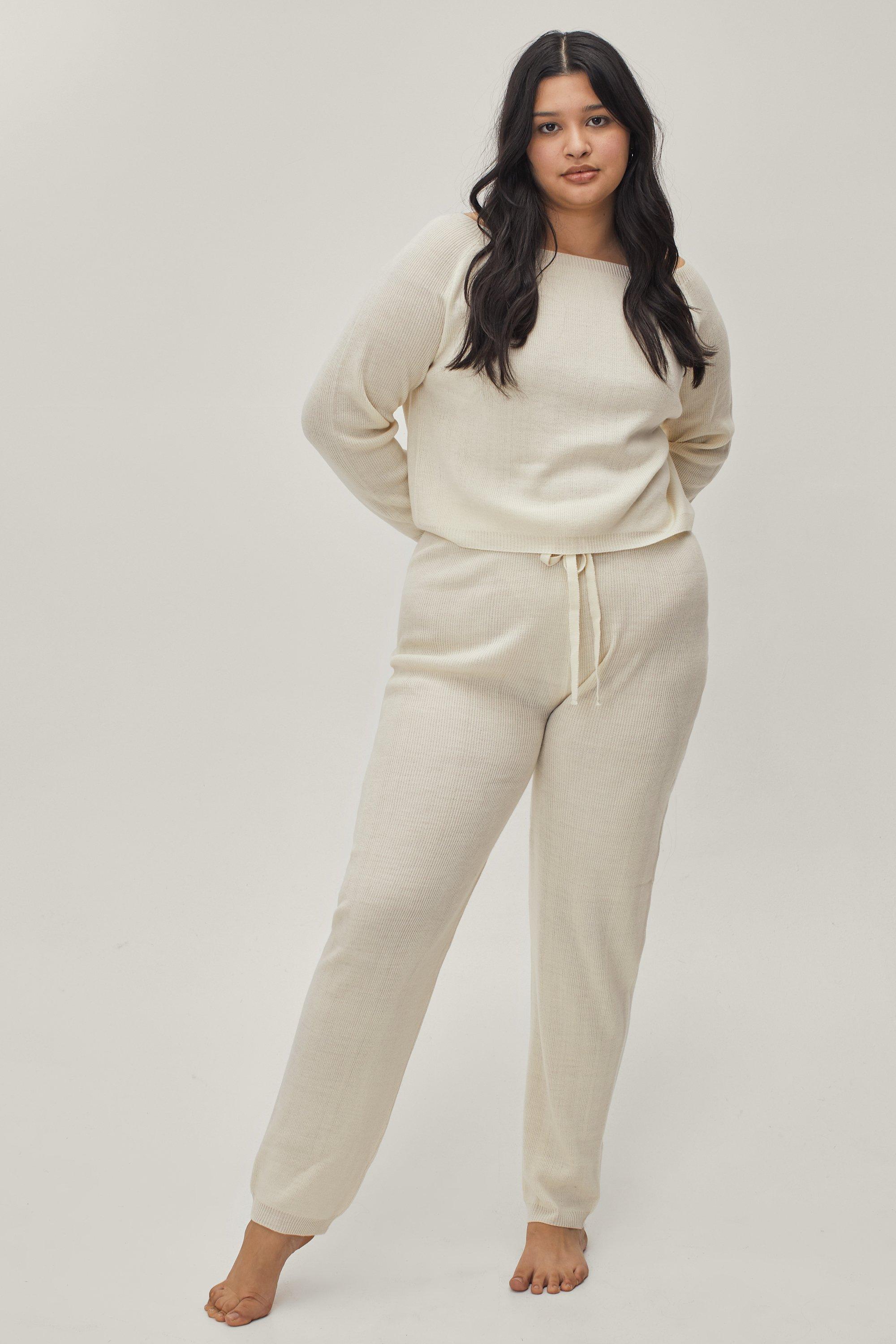 Plus size off 2025 the shoulder loungewear