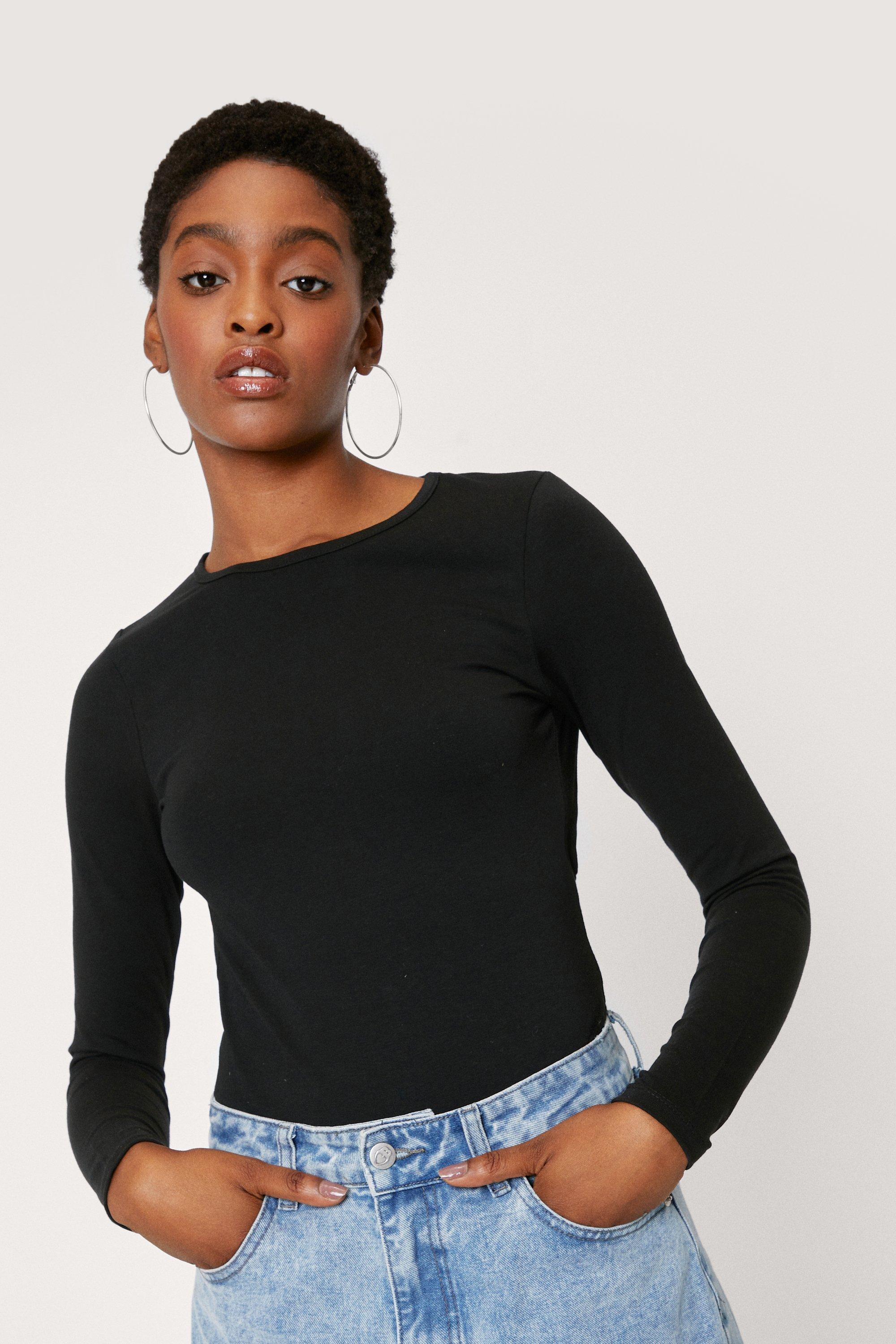 Low Back Long Sleeve High Leg Bodysuit