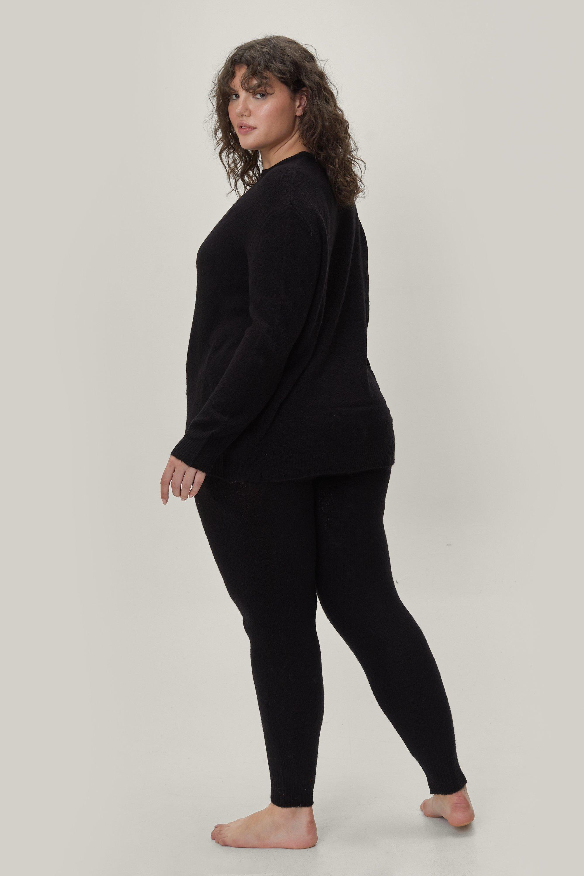 Plus Size Knit Jumper and Joggers Set