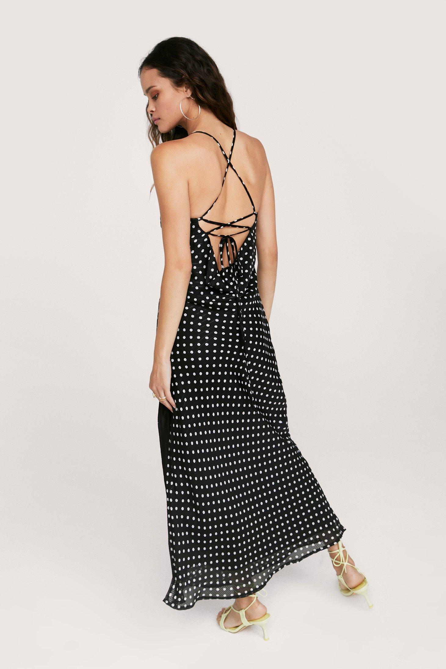 Polka dot discount dress nasty gal