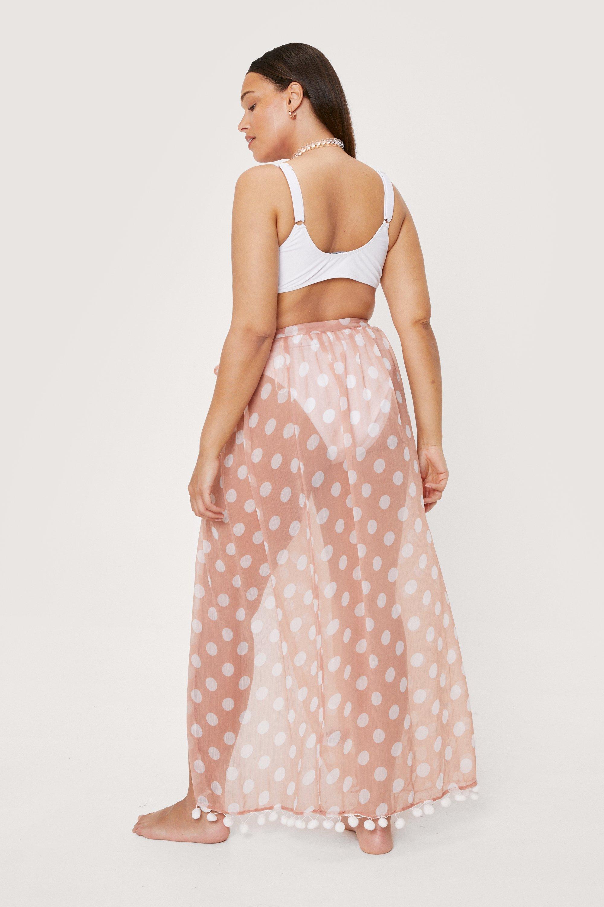 Plus size polka dot hotsell maxi skirt