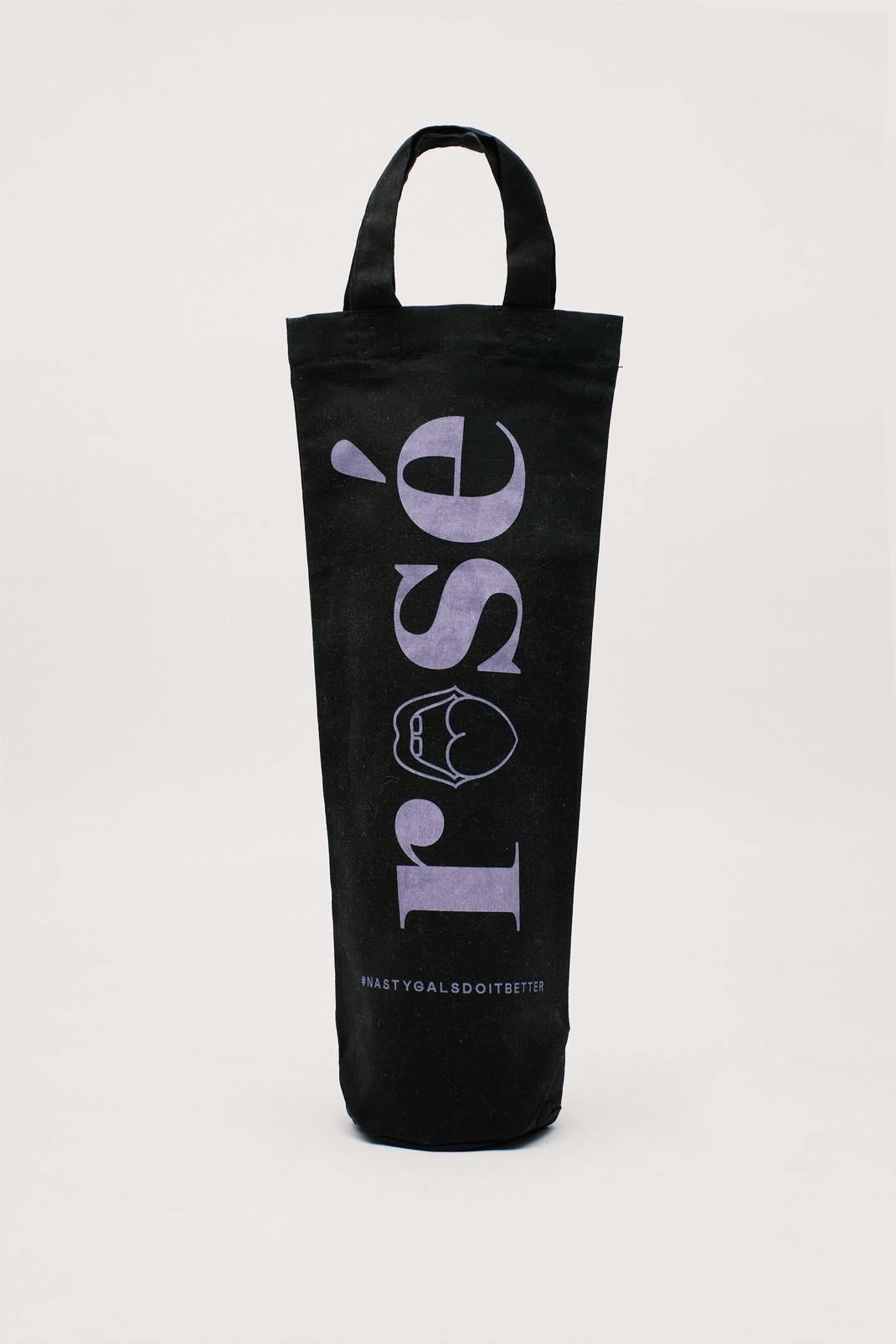 Black Nasty Gal Wine Bottle Tote Bag image number 1
