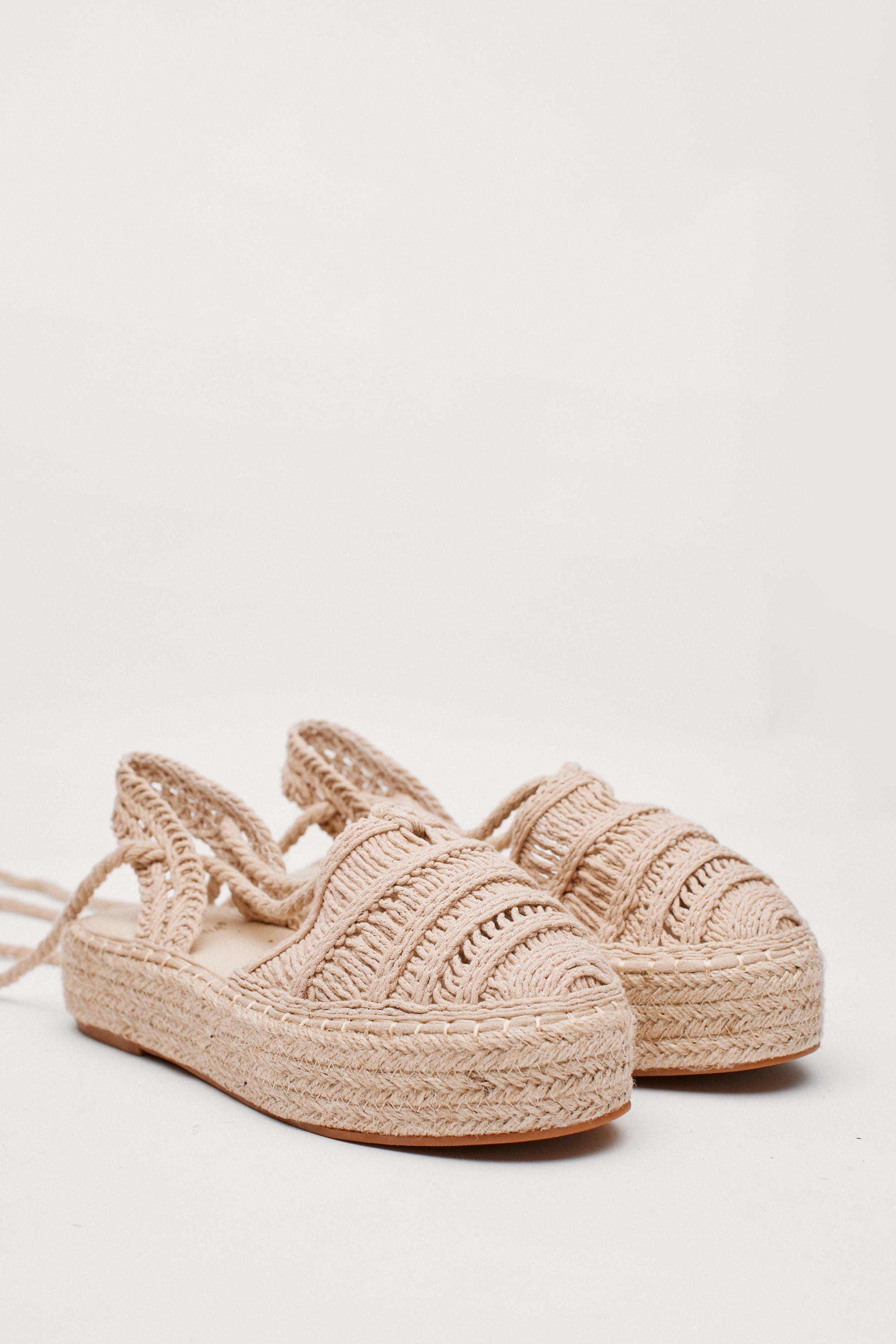 Platform espadrilles hot sale lace up