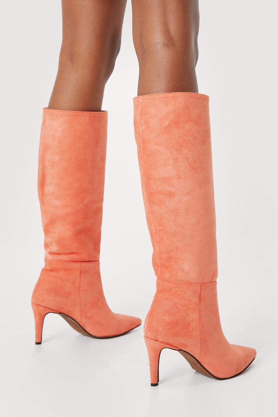 faux suede stiletto booties