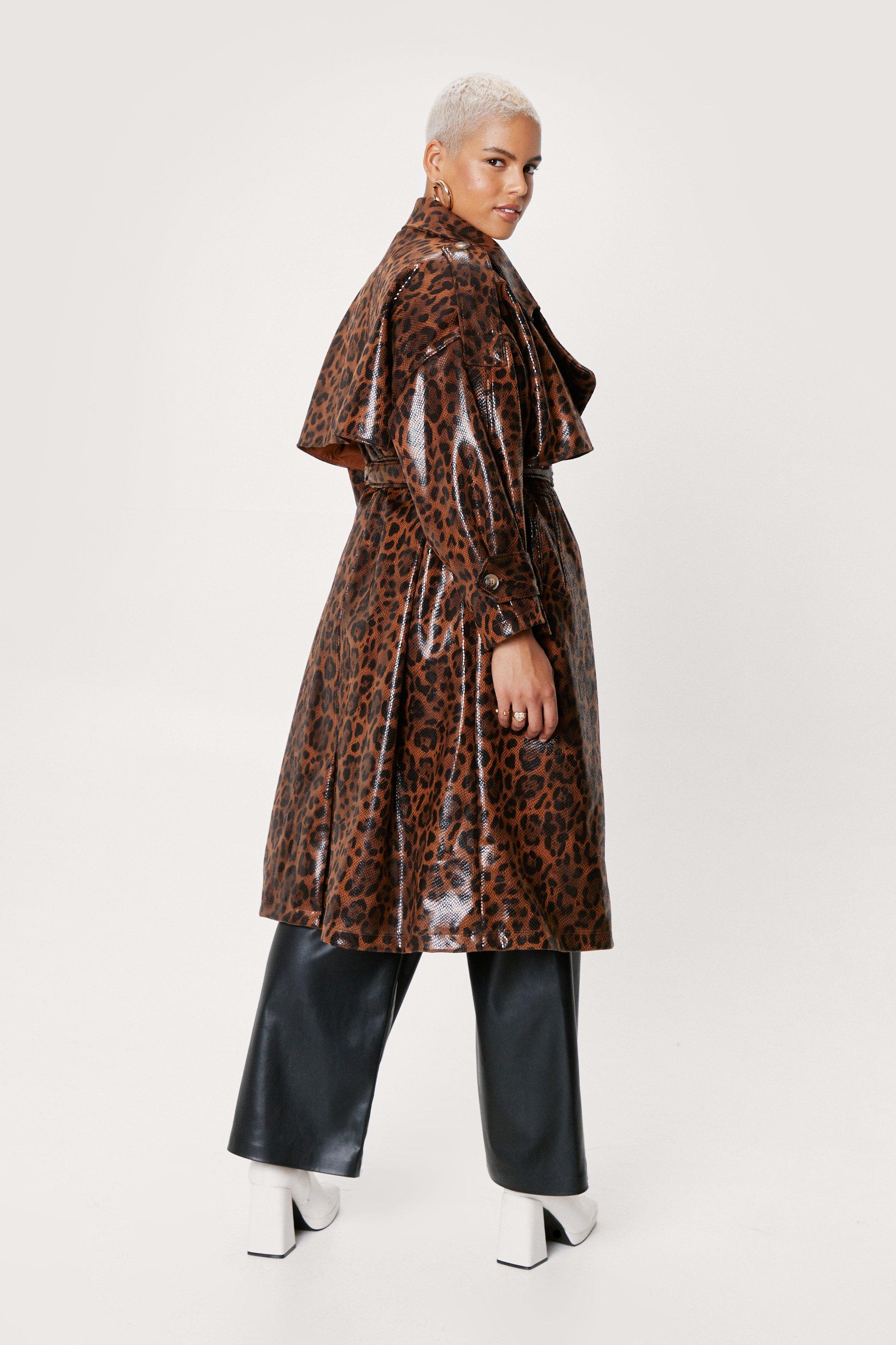 Leopard print cheap raincoat topshop